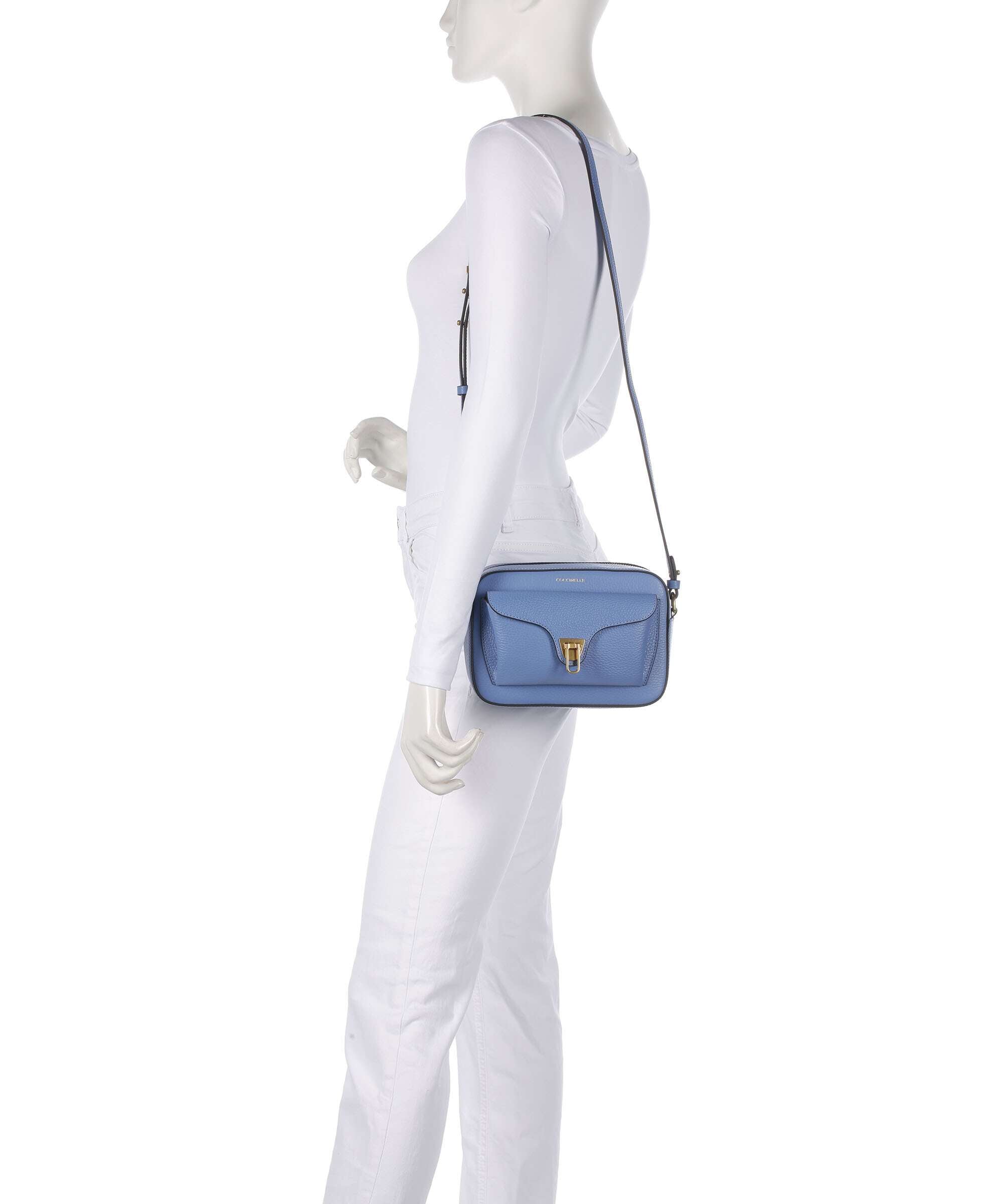 Coccinelle Beat Soft Crossbody bag grained cow leather azul