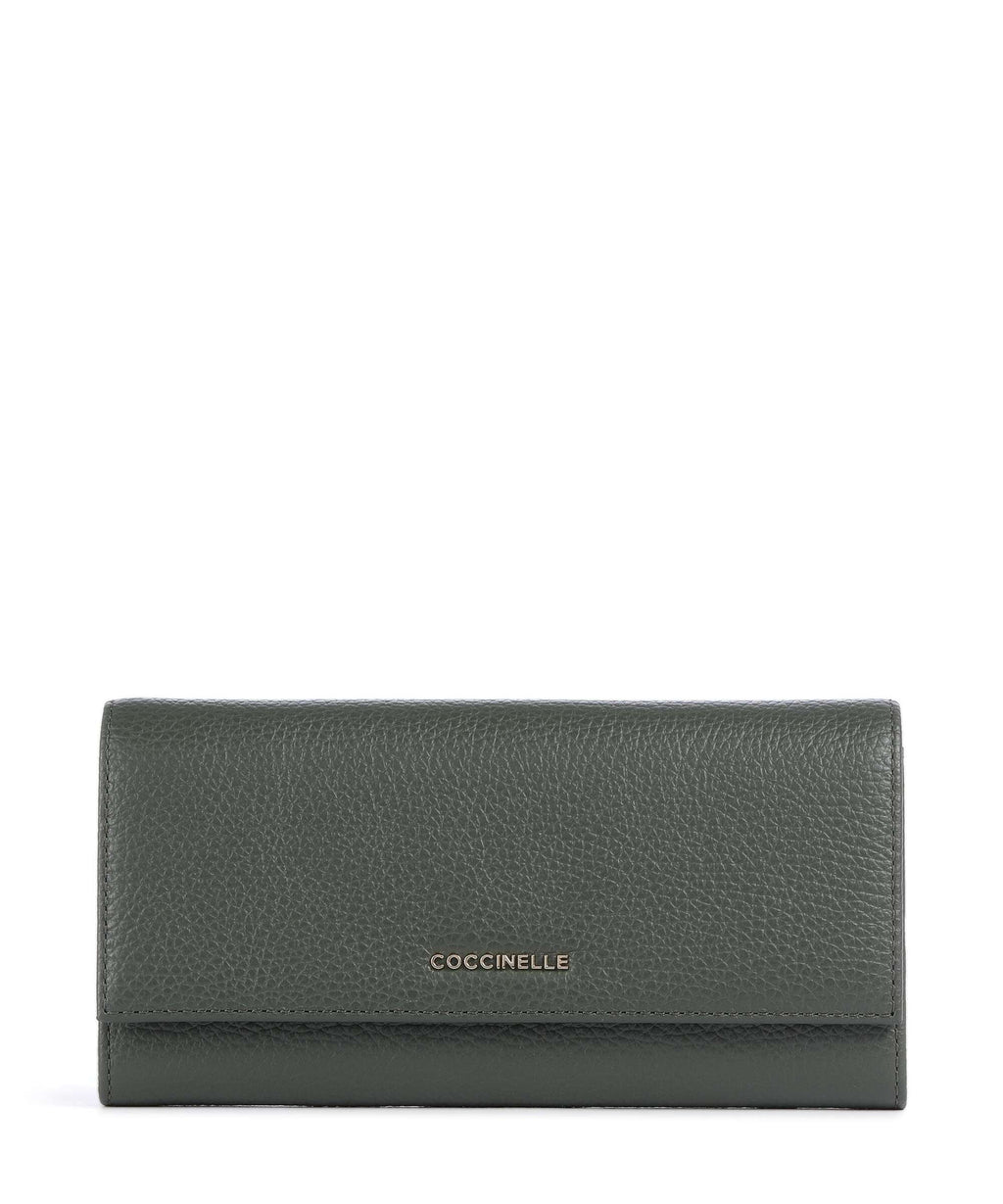 Coccinelle Metallic Soft Wallet alga