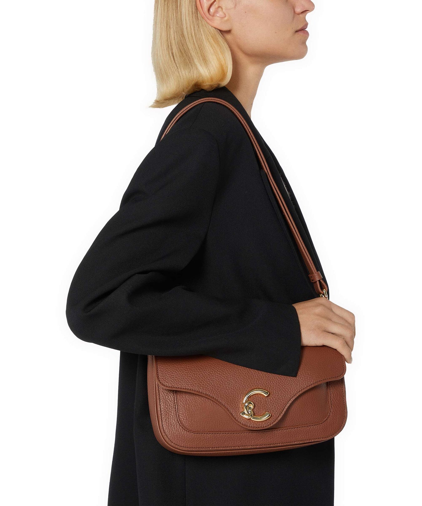 Coccinelle C-Me Crossbody bag cognac