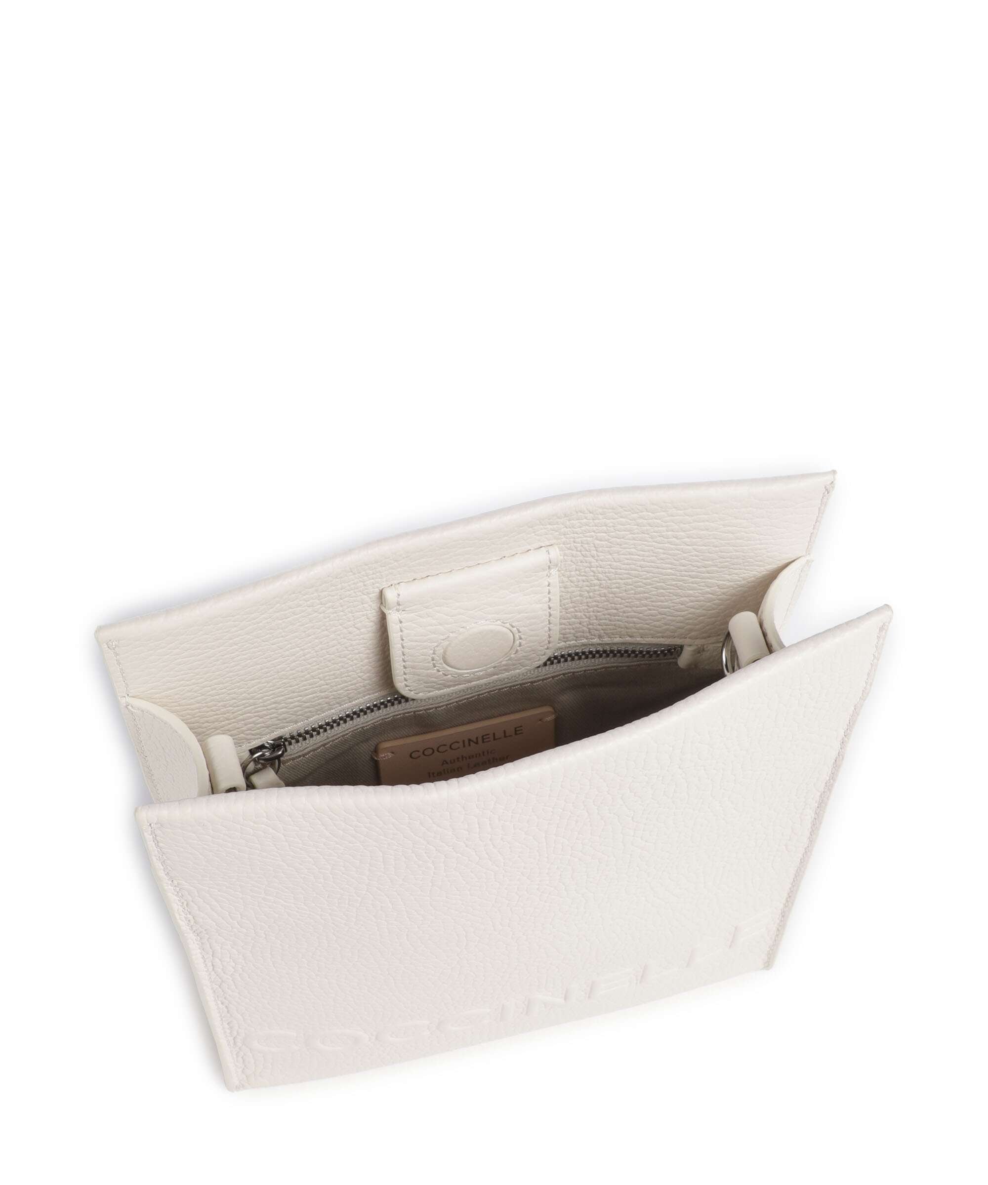 Coccinelle Myrtha Maxi Logo Crossbody bag blanco