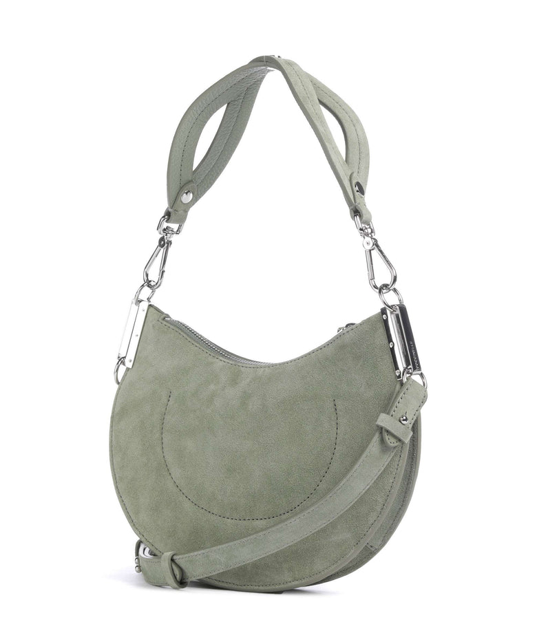 Coccinelle Sunup Suede Shoulder bag greenery