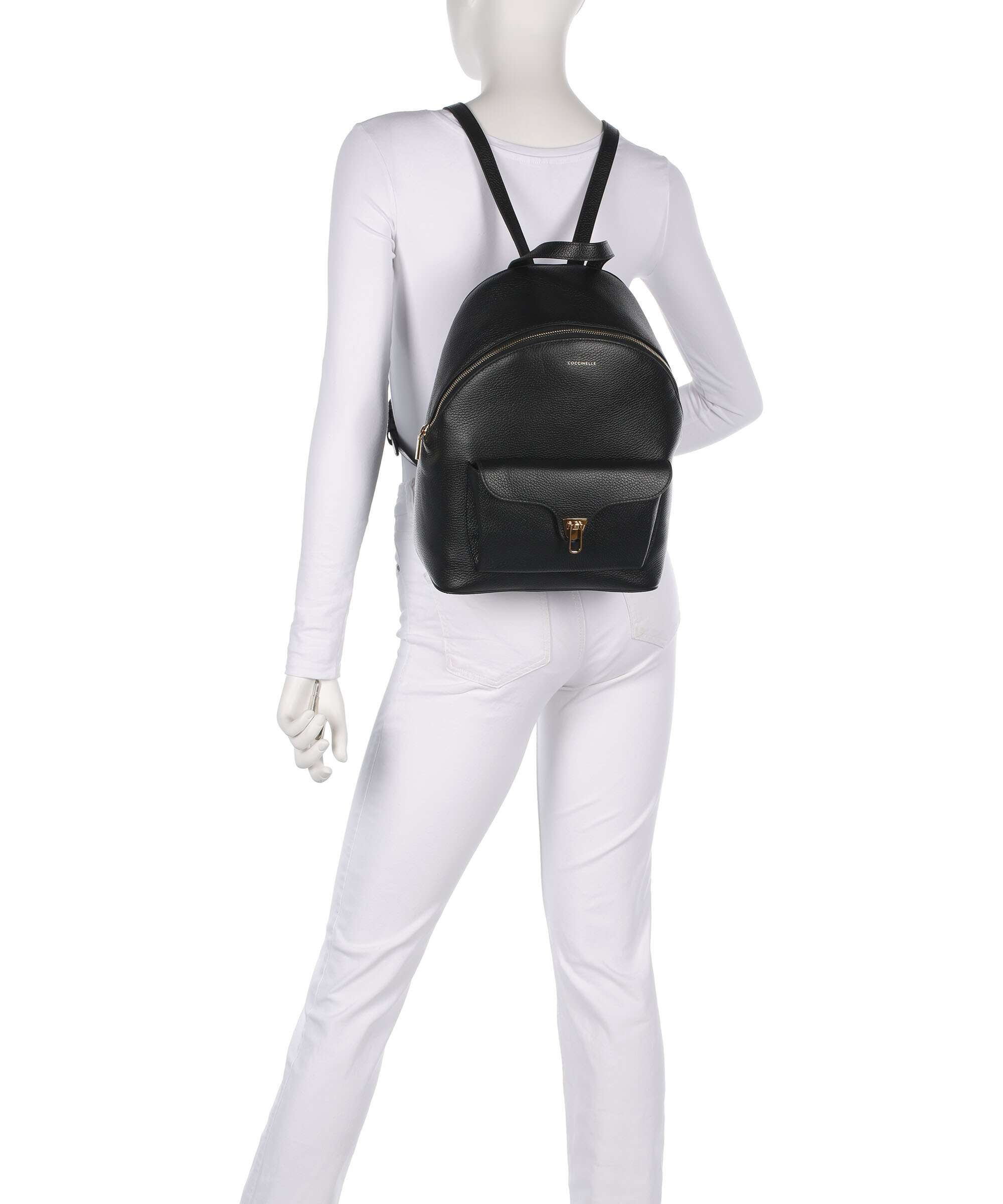 Coccinelle Beat Generation Backpack grained cow leather noir