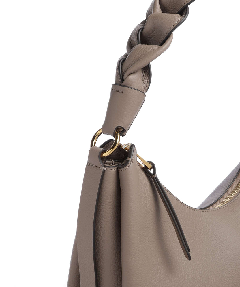 Coccinelle Boheme Grana Double Hobo bag warm taupe/rosette