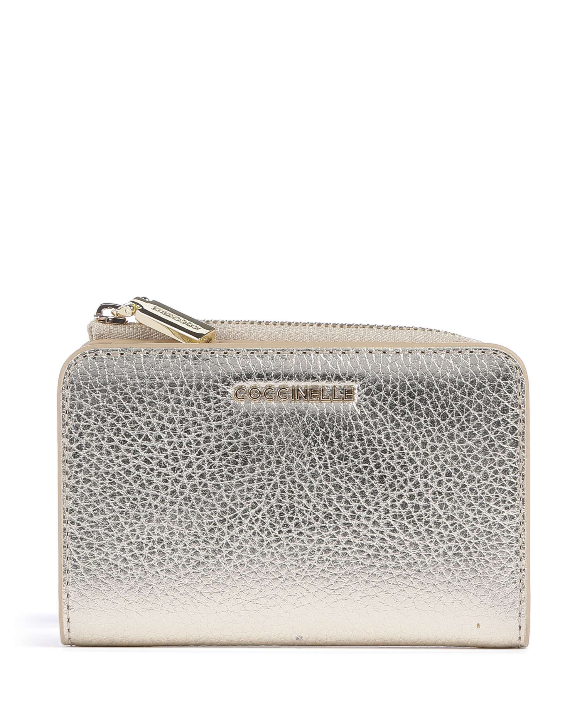 Coccinelle Metallic Soft RFID Wallet pale gold