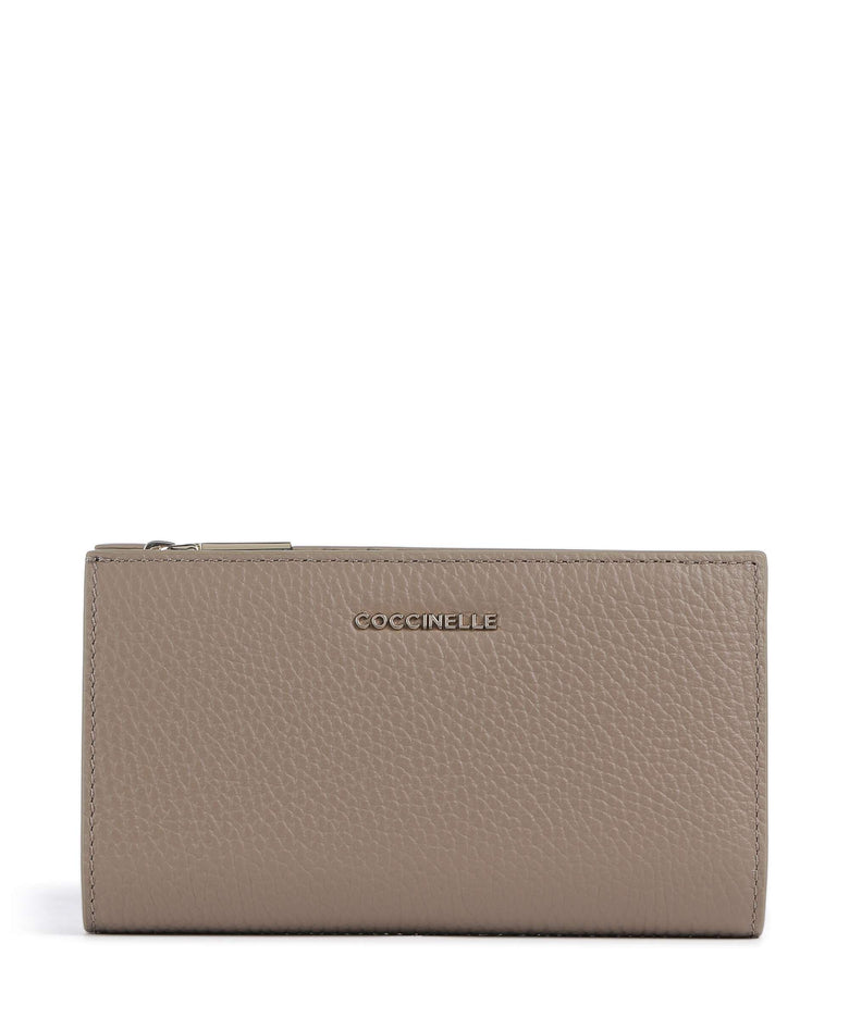 Coccinelle Metallic Soft Wallet warm taupe