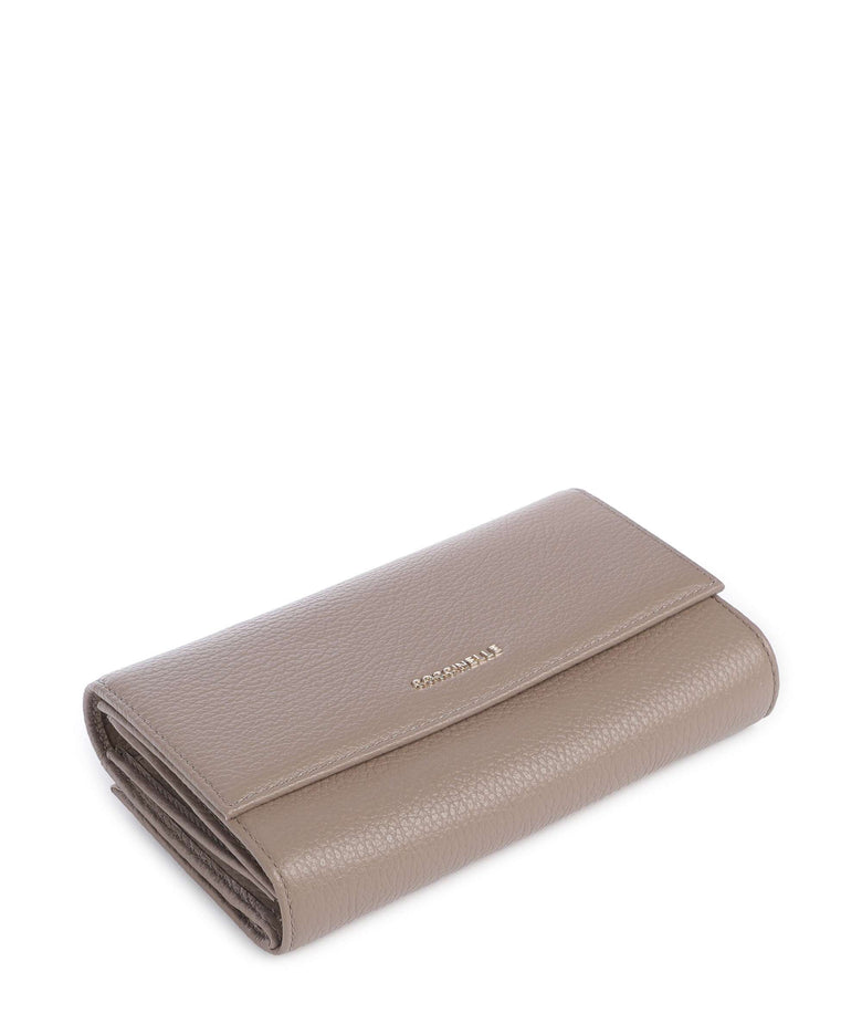 Coccinelle Metallic Soft Wallet warm taupe