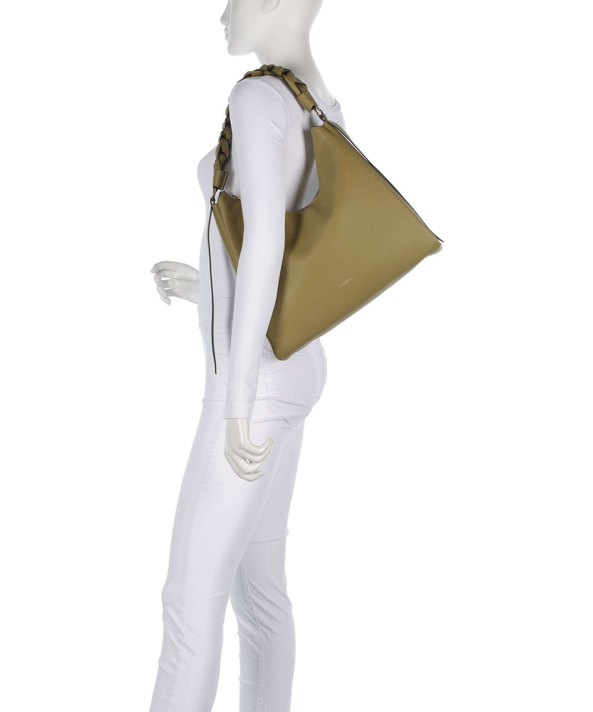 Coccinelle Boheme Grana Double Hobo bag seagrass/sandshell