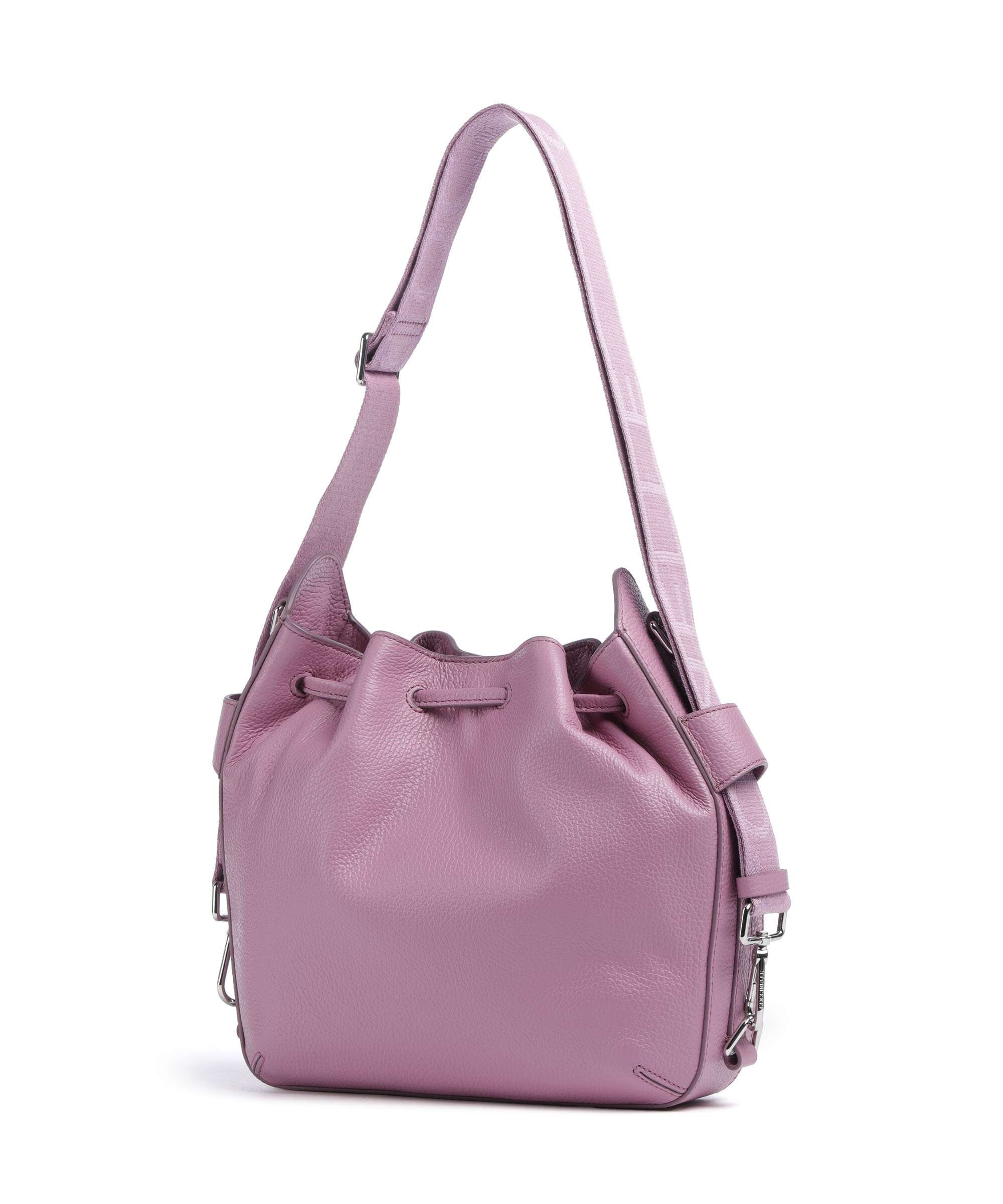 Coccinelle Gretel Ribbon Bucket bag grained leather jellyfish