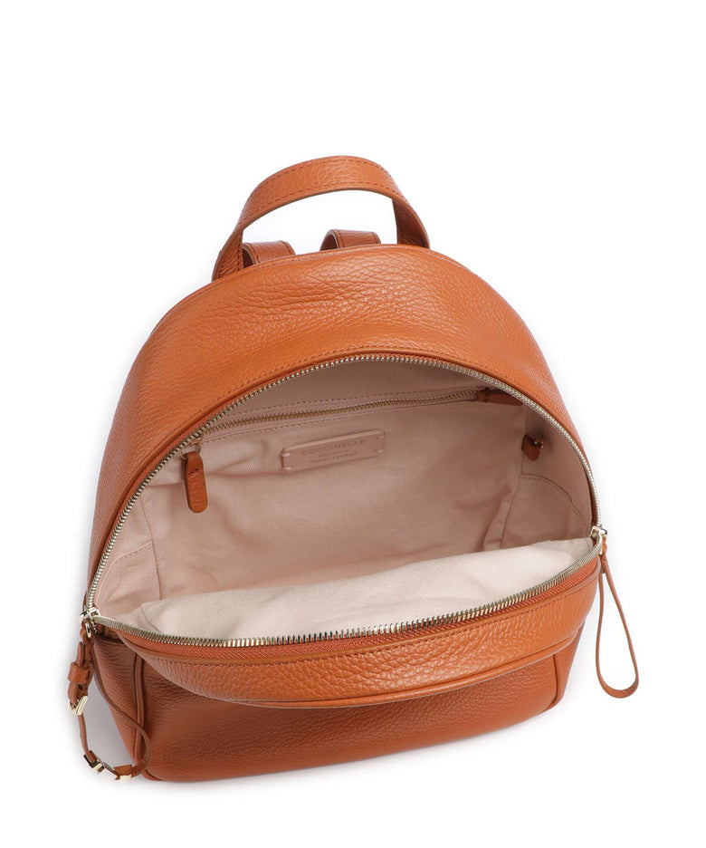coccinelle brown leather ariel mini backpack Handcrafted The contemporary design adds a fashionable touch and gives your outfit a casual Coccinelle Backpacks for Women for
