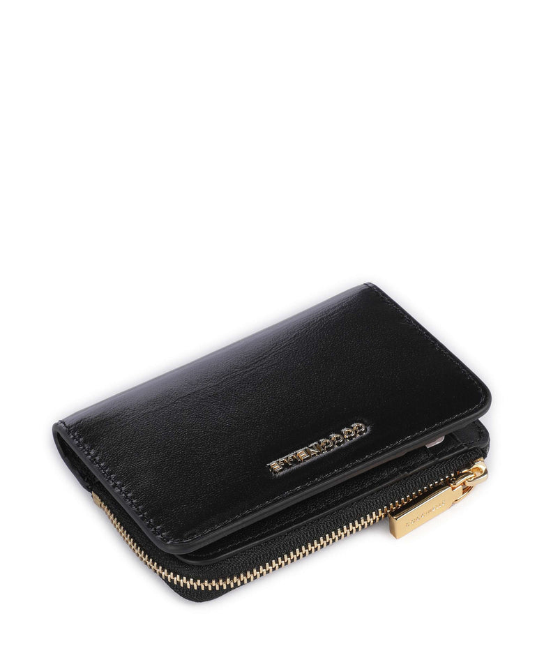 Coccinelle Metallic Shiny Smooth Wallet noir
