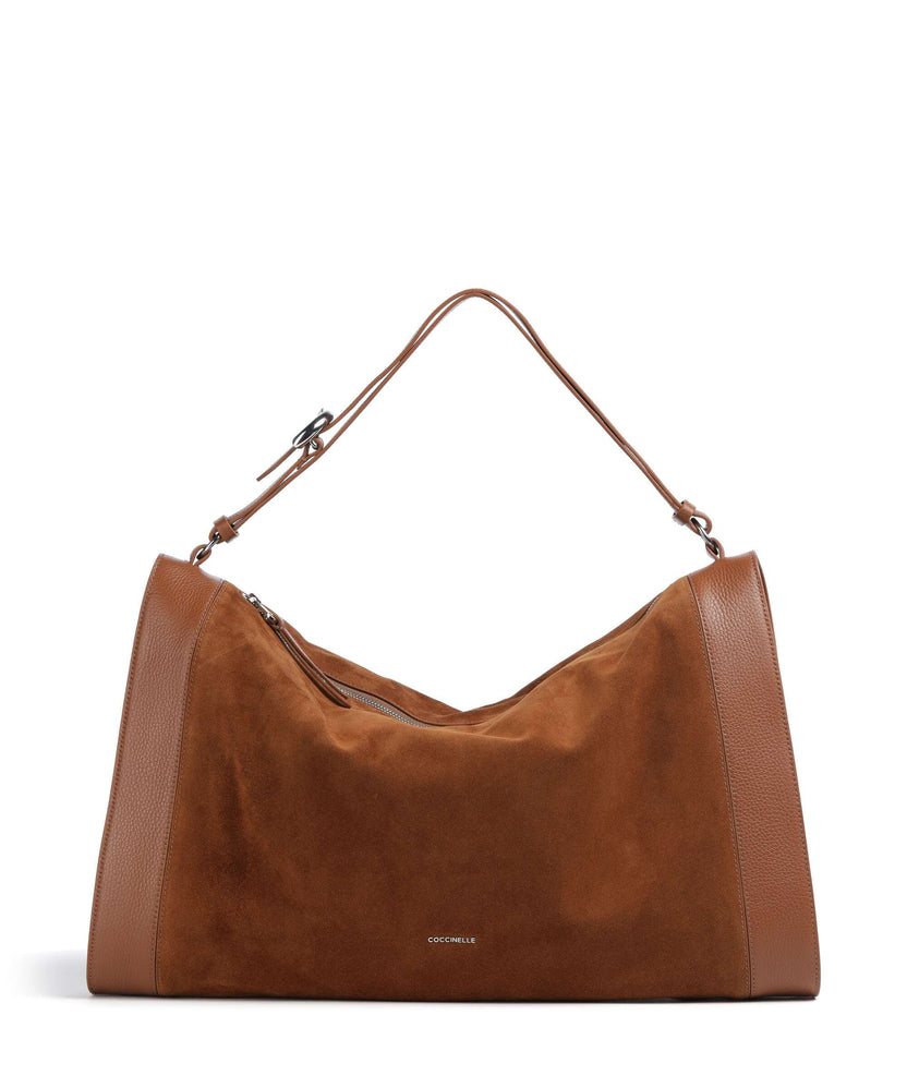 Coccinelle Elinor Suede Hobo bag cognac