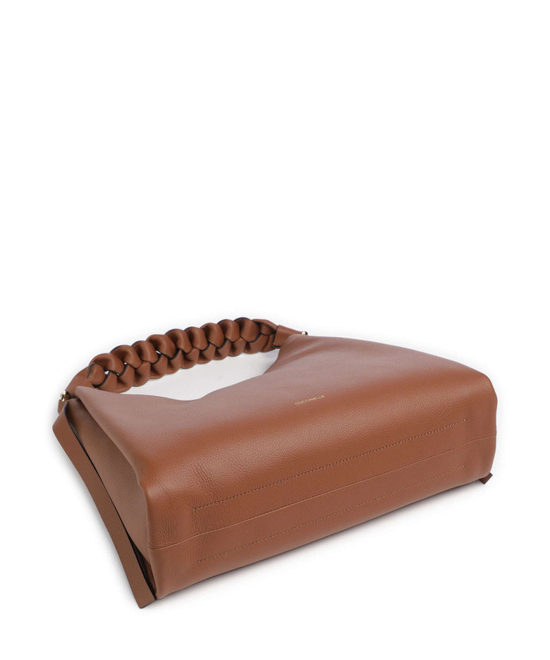 Coccinelle Boheme Grana Double Hobo bag cognac/noir