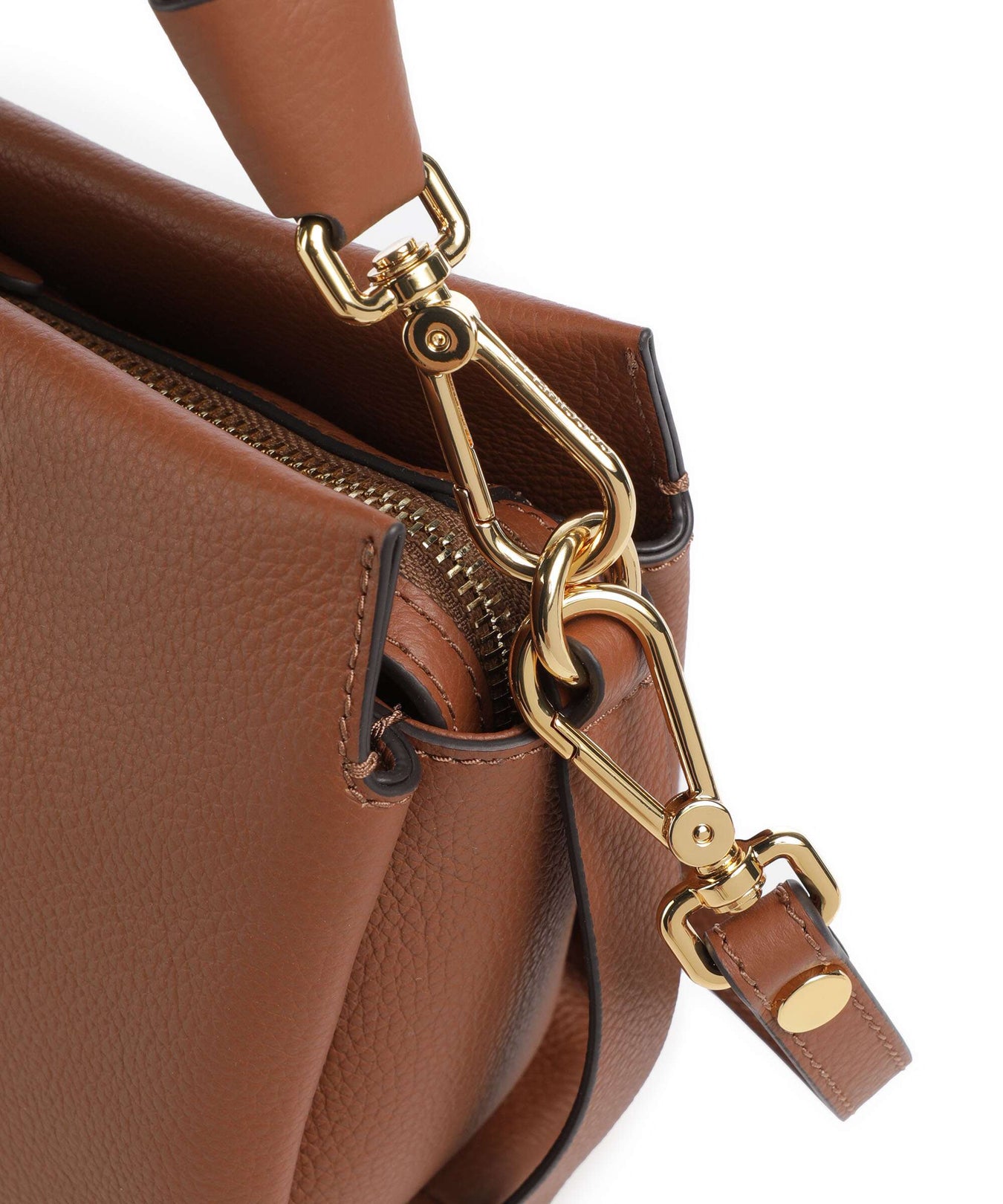 Coccinelle Boheme Grana Double Handbag cognac/noir