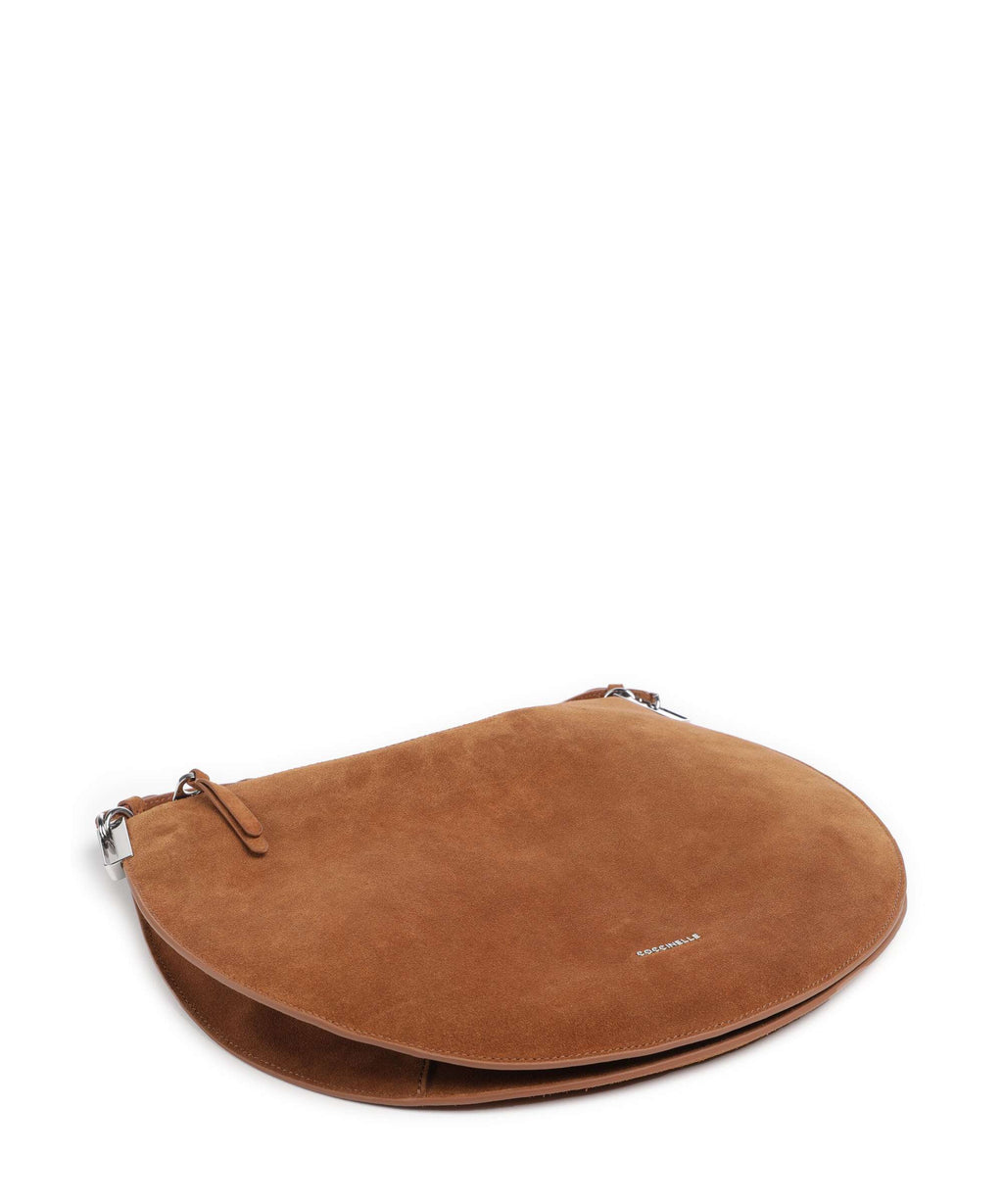 Coccinelle Sunup Suede Hobo bag cognac