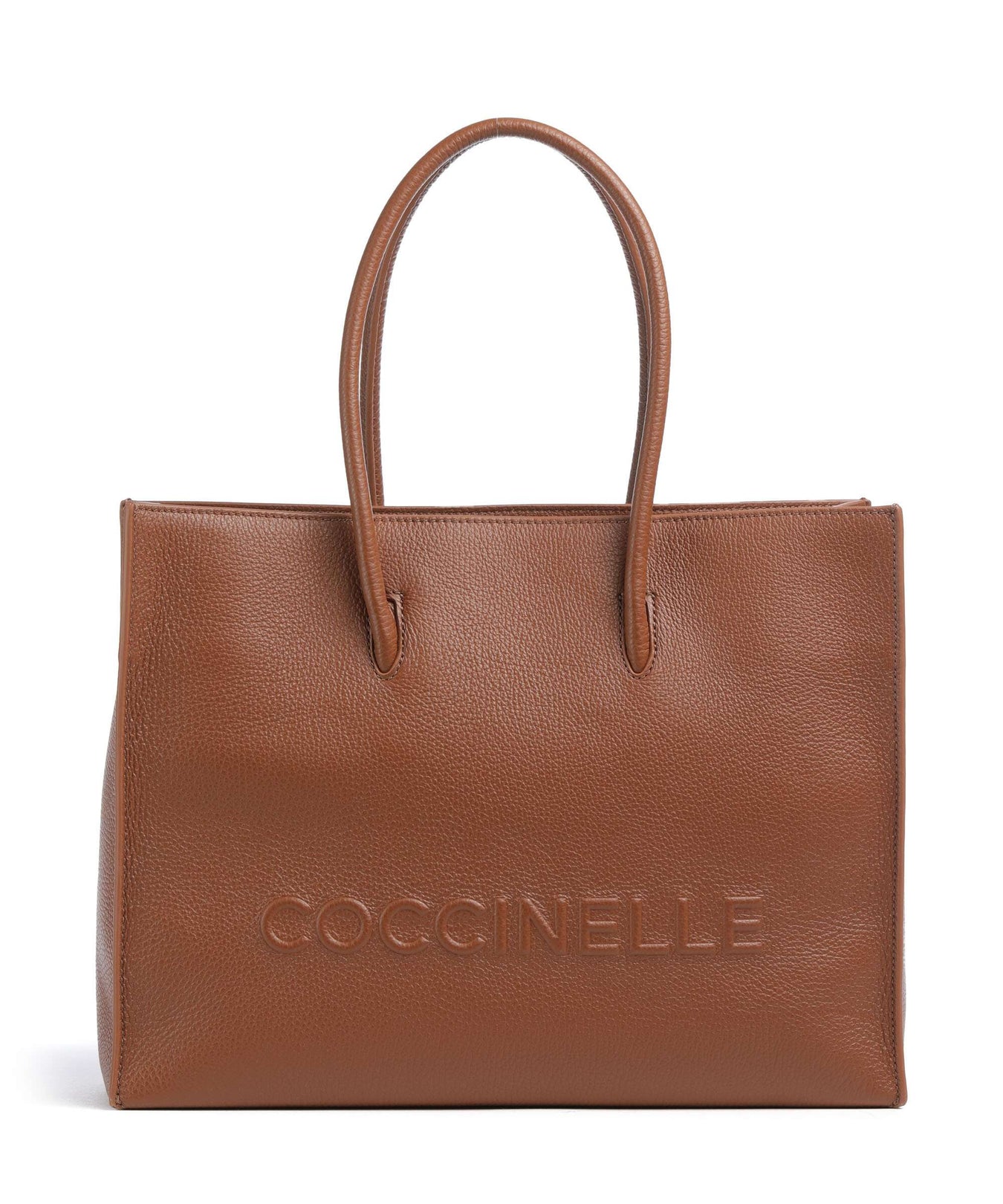 Coccinelle Myrtha Maxi Logo Tote bag cognac