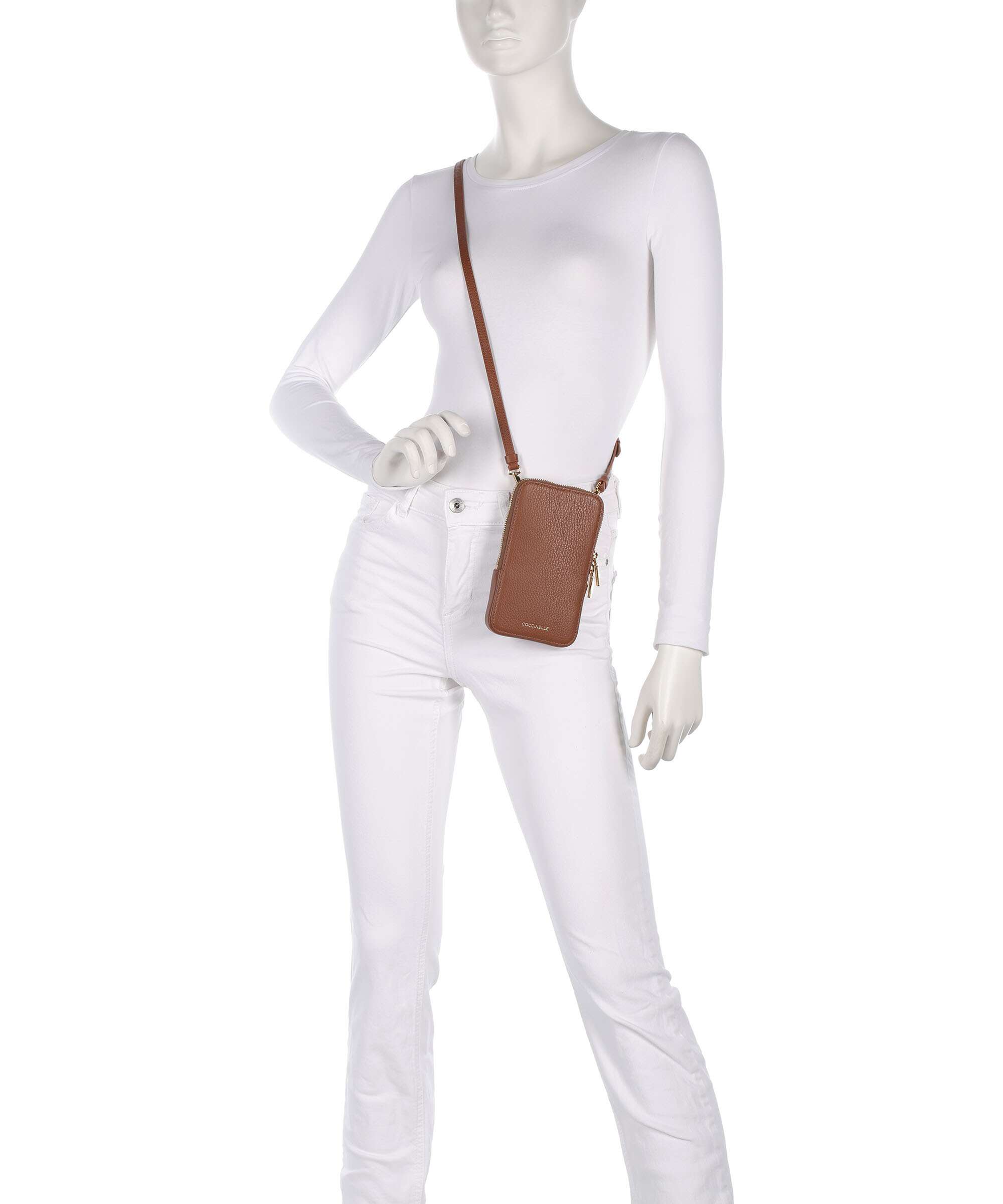 Coccinelle Flor Phone bag cognac