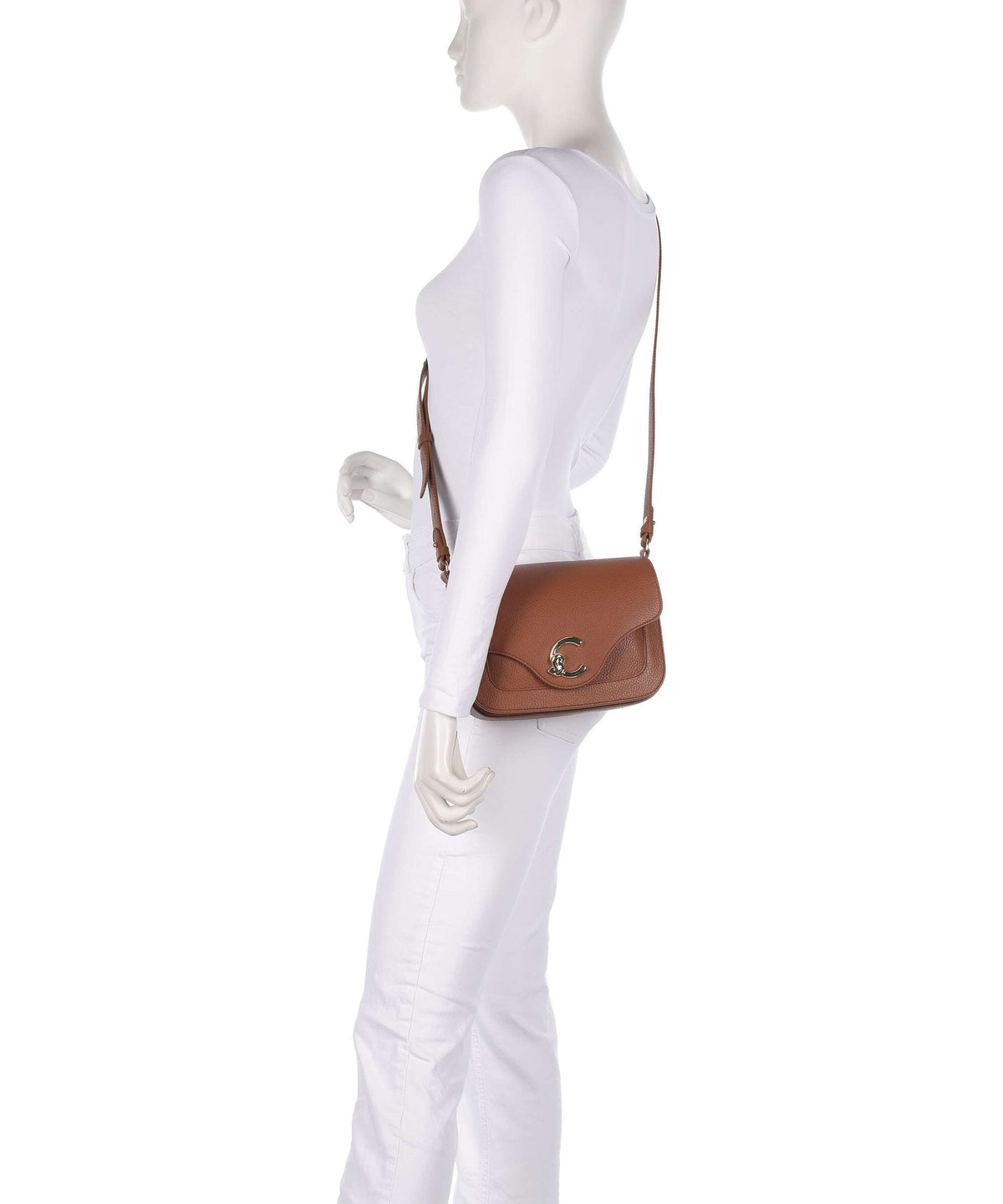 Coccinelle C-Me Crossbody bag cognac