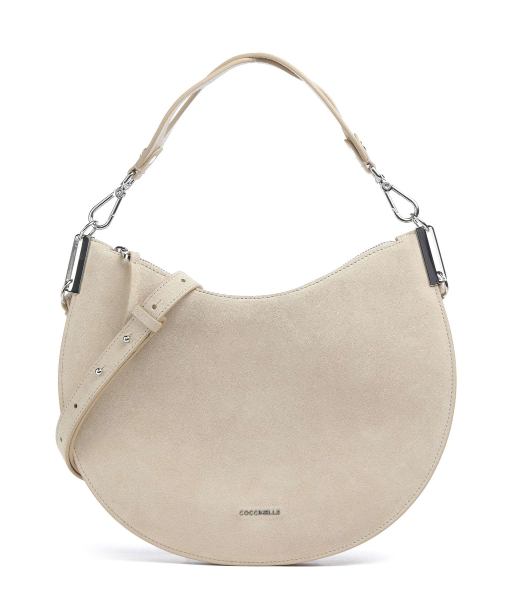 Coccinelle Sunup Suede Hobo bag sandshell