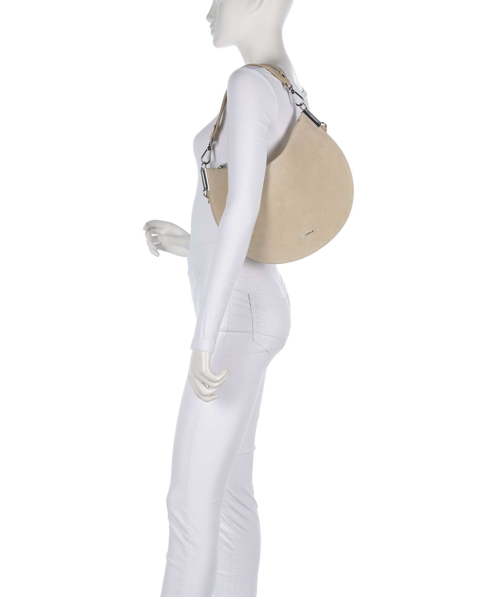 Coccinelle Sunup Suede Hobo bag sandshell