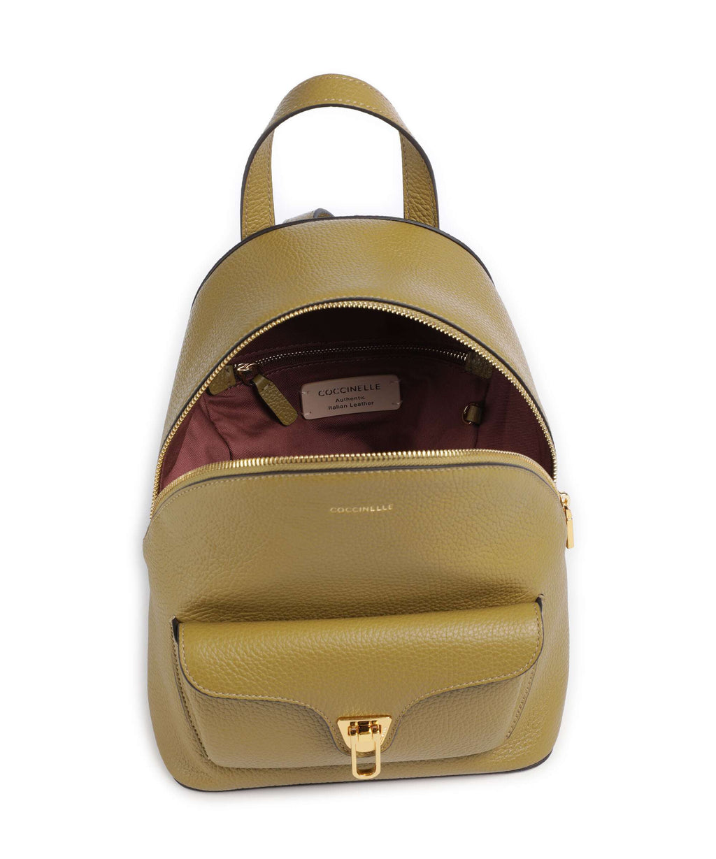 Coccinelle Beat Generation Backpack grained cow leather seagrass