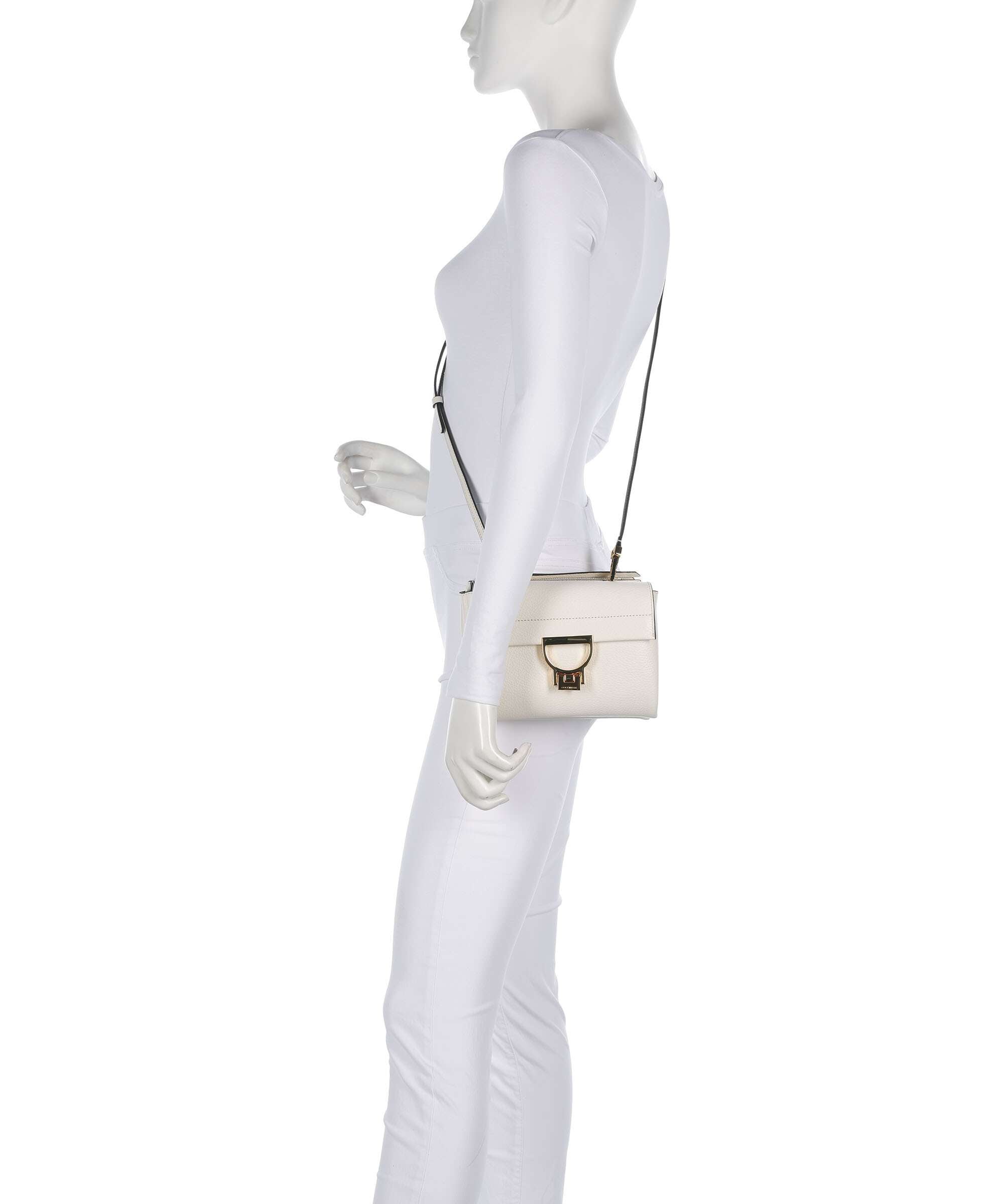 Coccinelle Arlettis Crossbody bag grained leather pearl