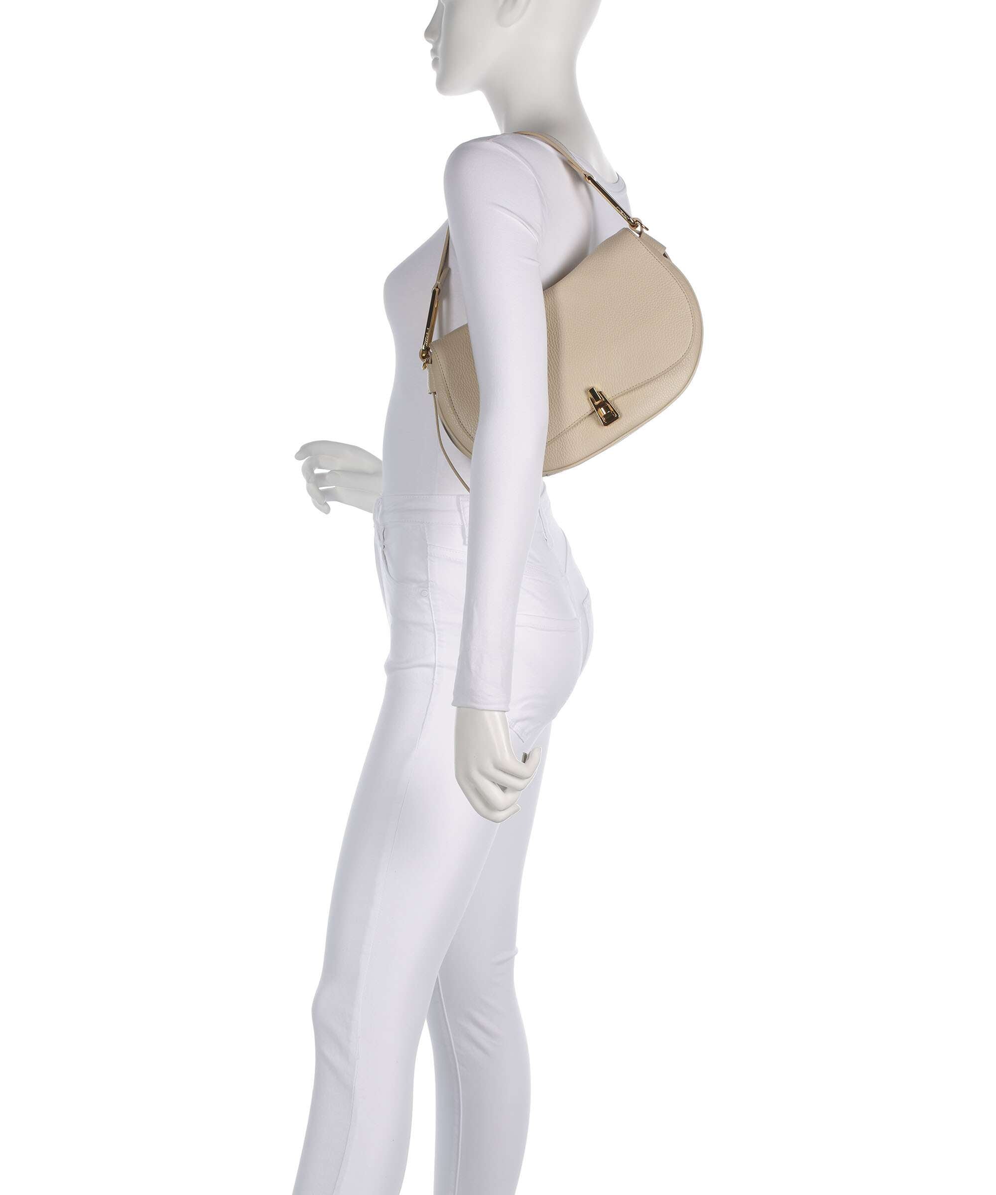Coccinelle Magie Soft Shoulder bag grained leather sandshell