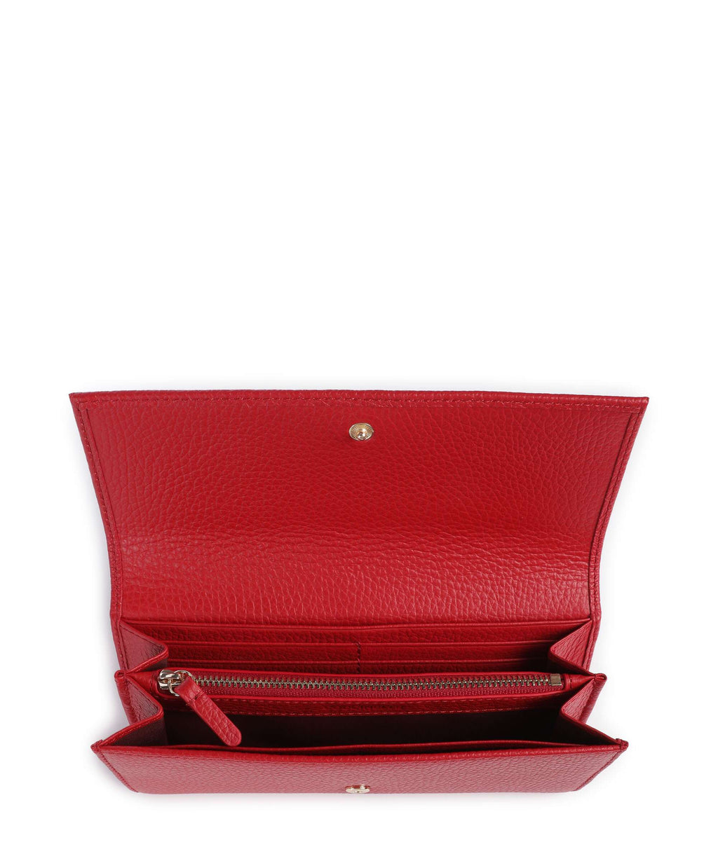 Coccinelle Metallic Soft Wallet scarlet