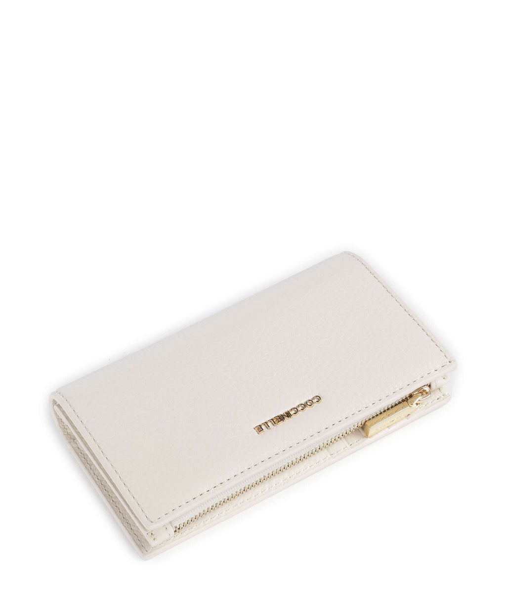 Coccinelle Metallic Soft RFID Wallet pearl