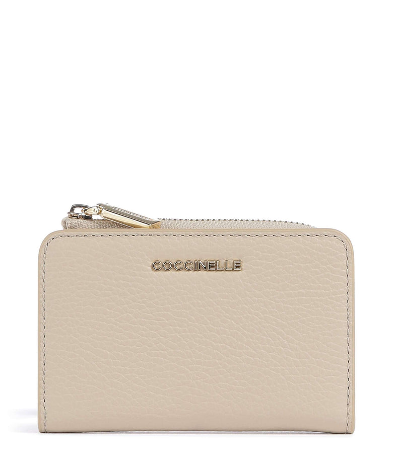 Coccinelle Metallic Soft Wallet sandshell