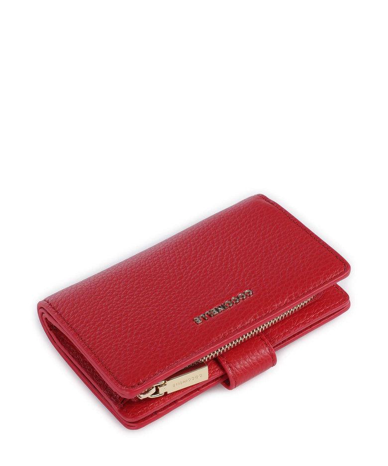 Coccinelle Metallic Soft Wallet scarlet
