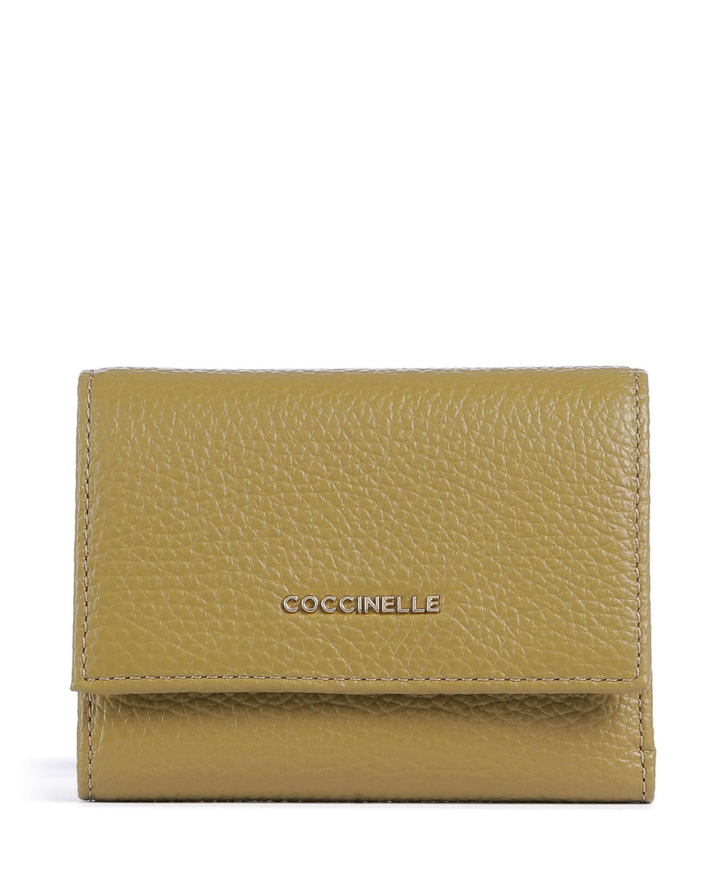 Coccinelle Metallic Soft Wallet seagrass