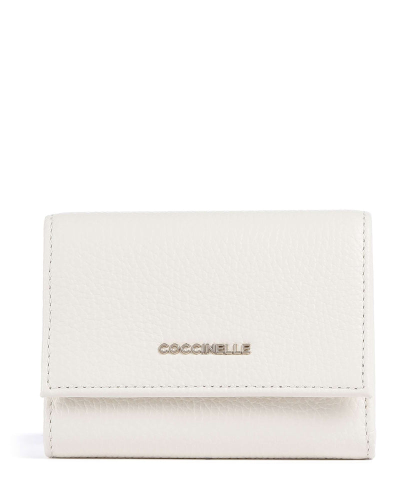 Coccinelle Metallic Soft RFID Wallet pearl