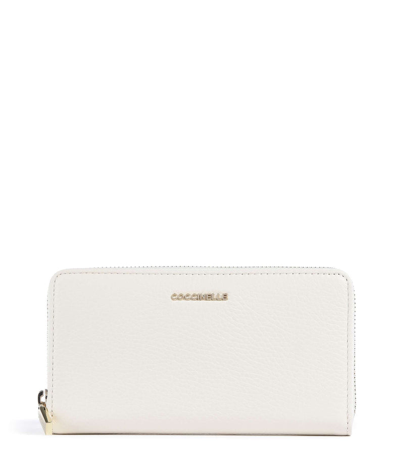 Coccinelle Metallic Soft Wallet pearl