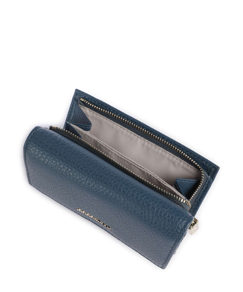 Coccinelle Metallic Soft RFID Wallet deep blue