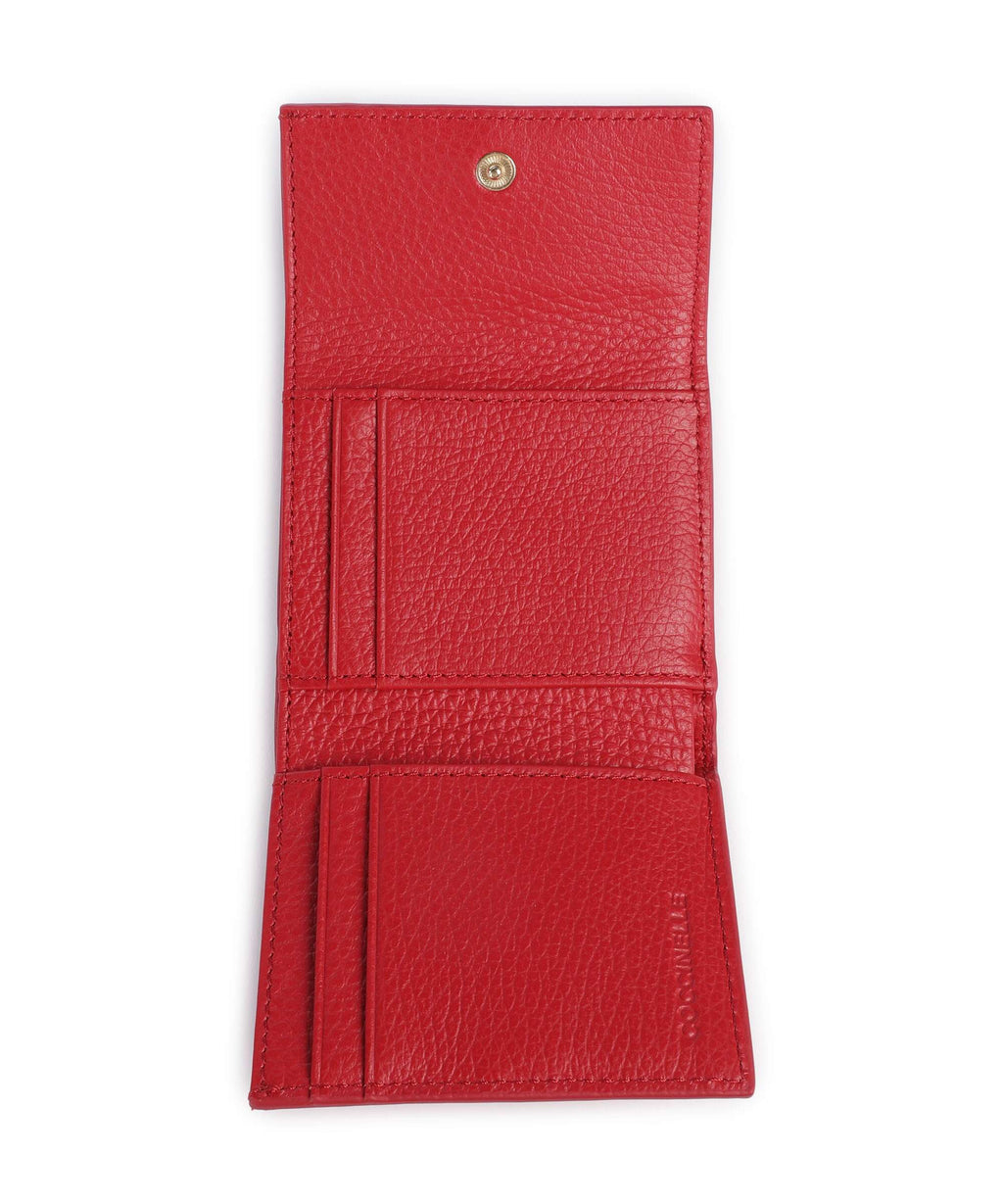 Coccinelle Metallic Soft Wallet scarlet