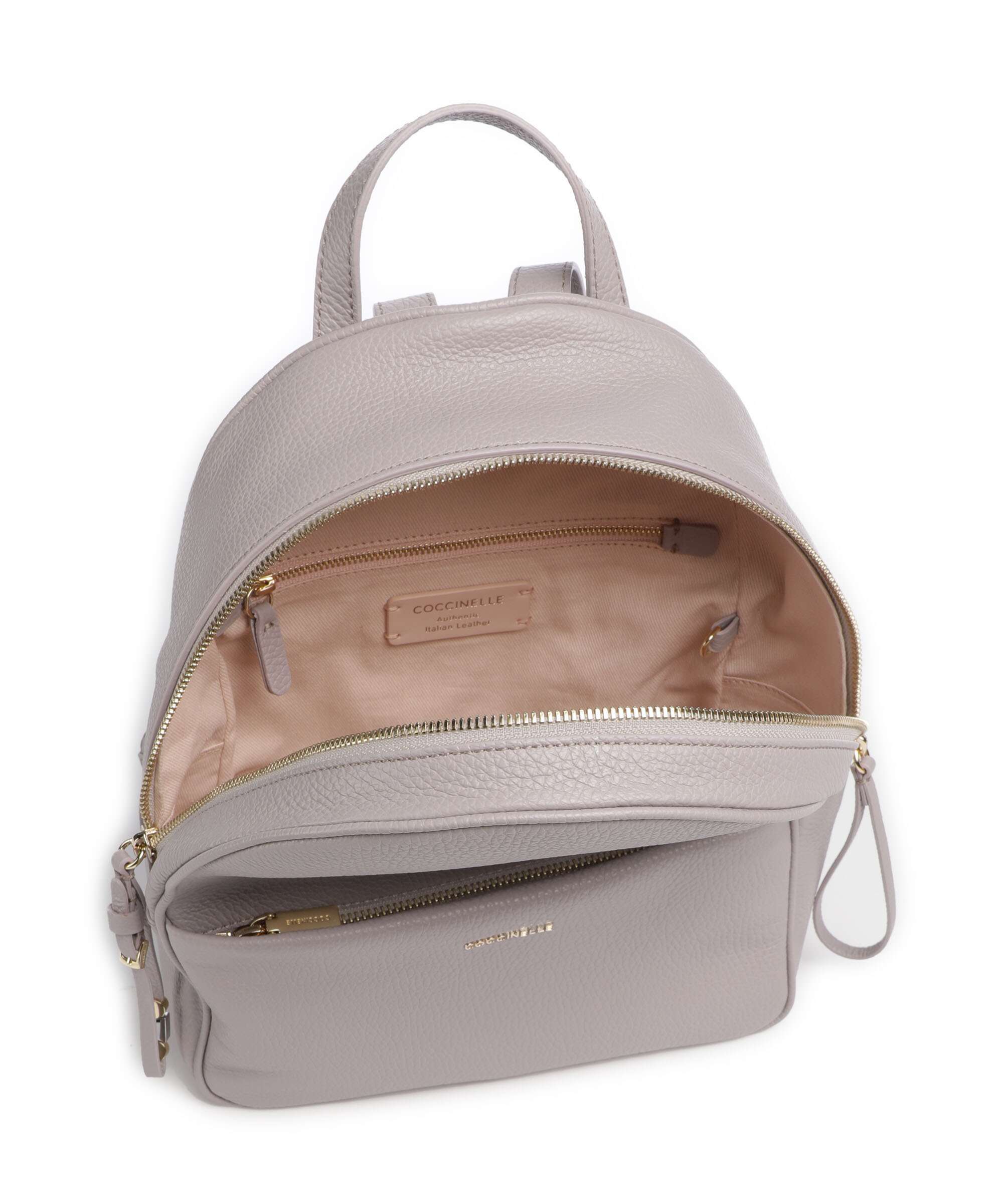 Coccinelle Nory Backpack grained leather oyster