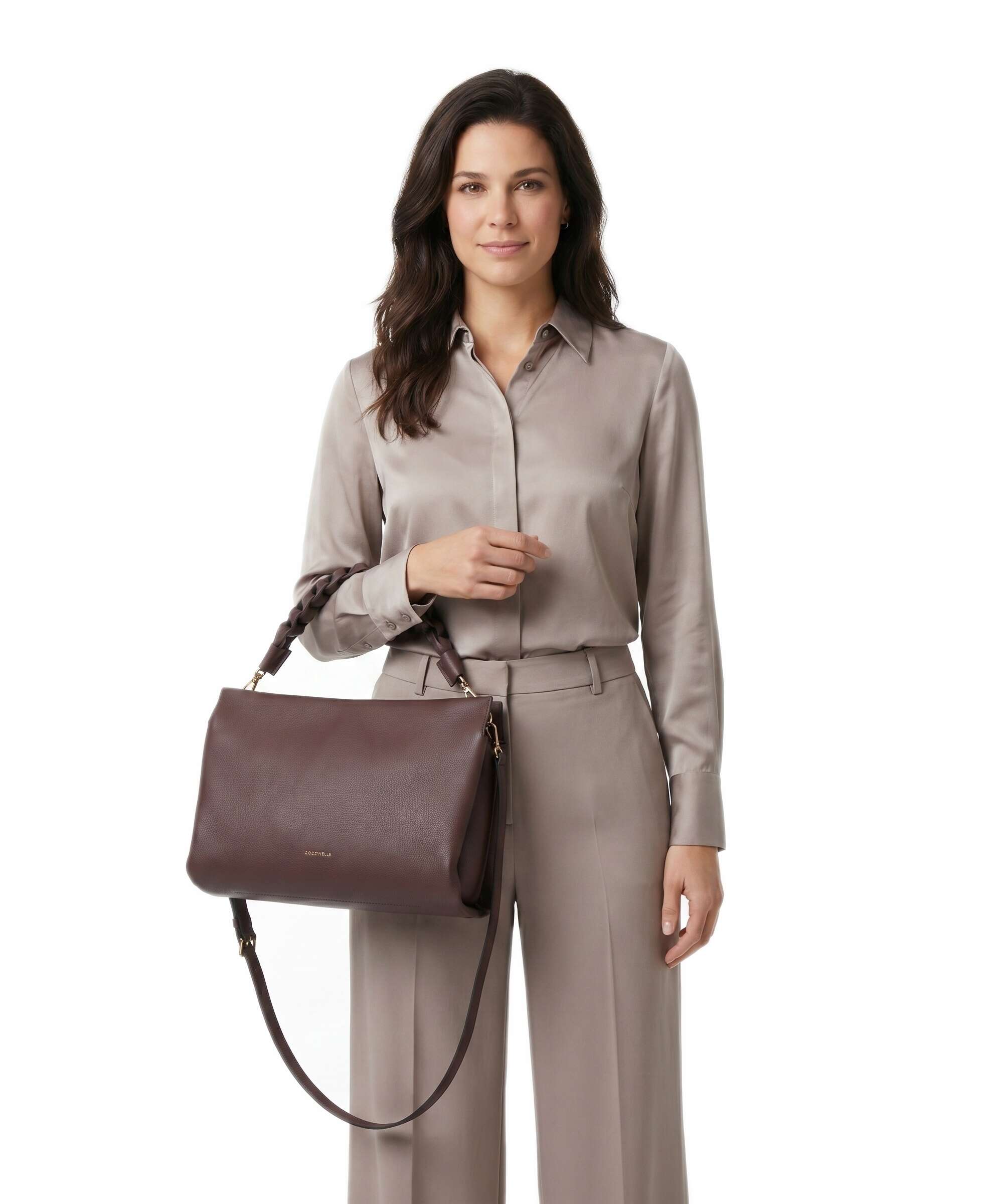Coccinelle Boheme Grana Double Hobo bag berry/winter rose