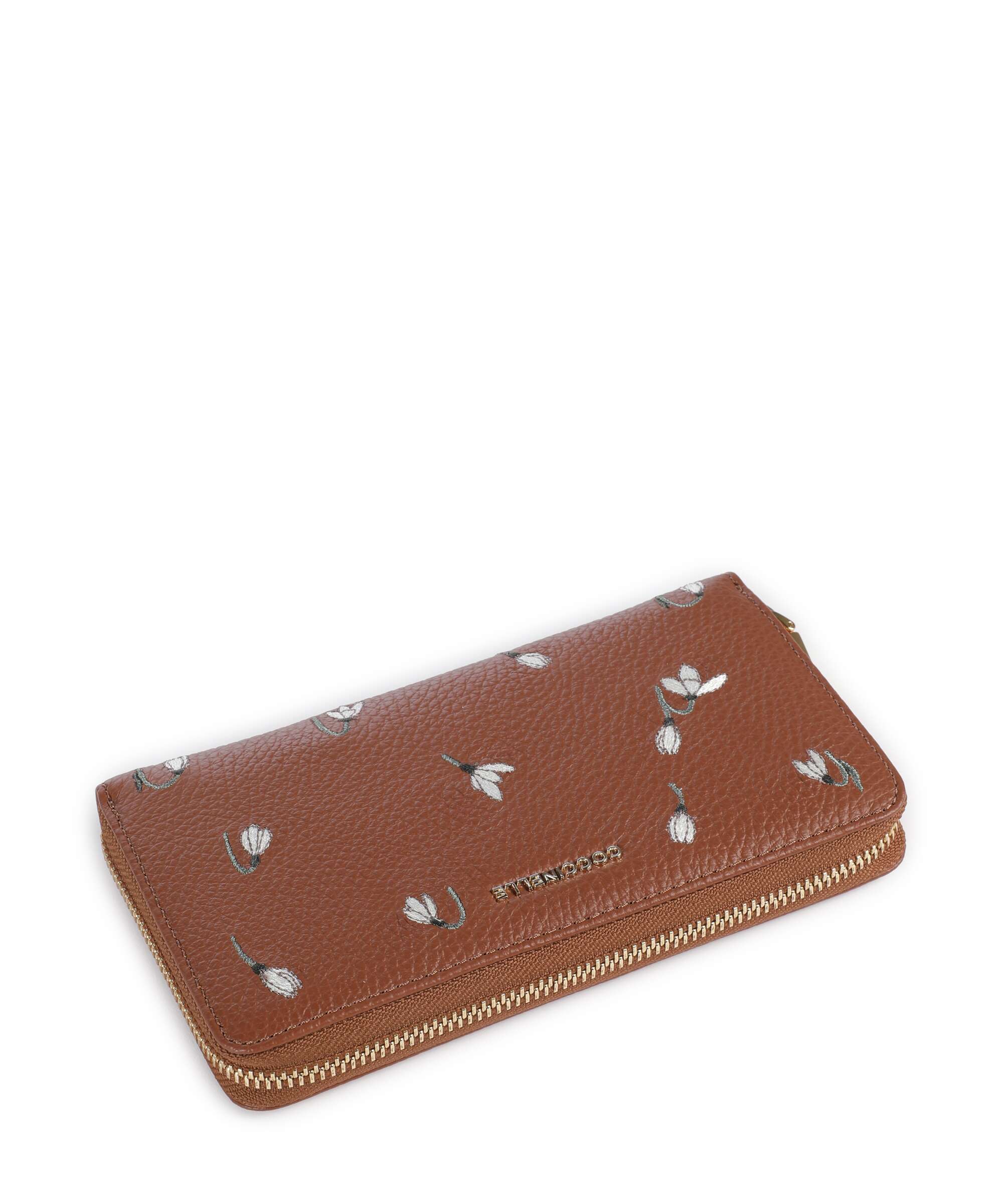 Coccinelle Metallic Wallet cognac