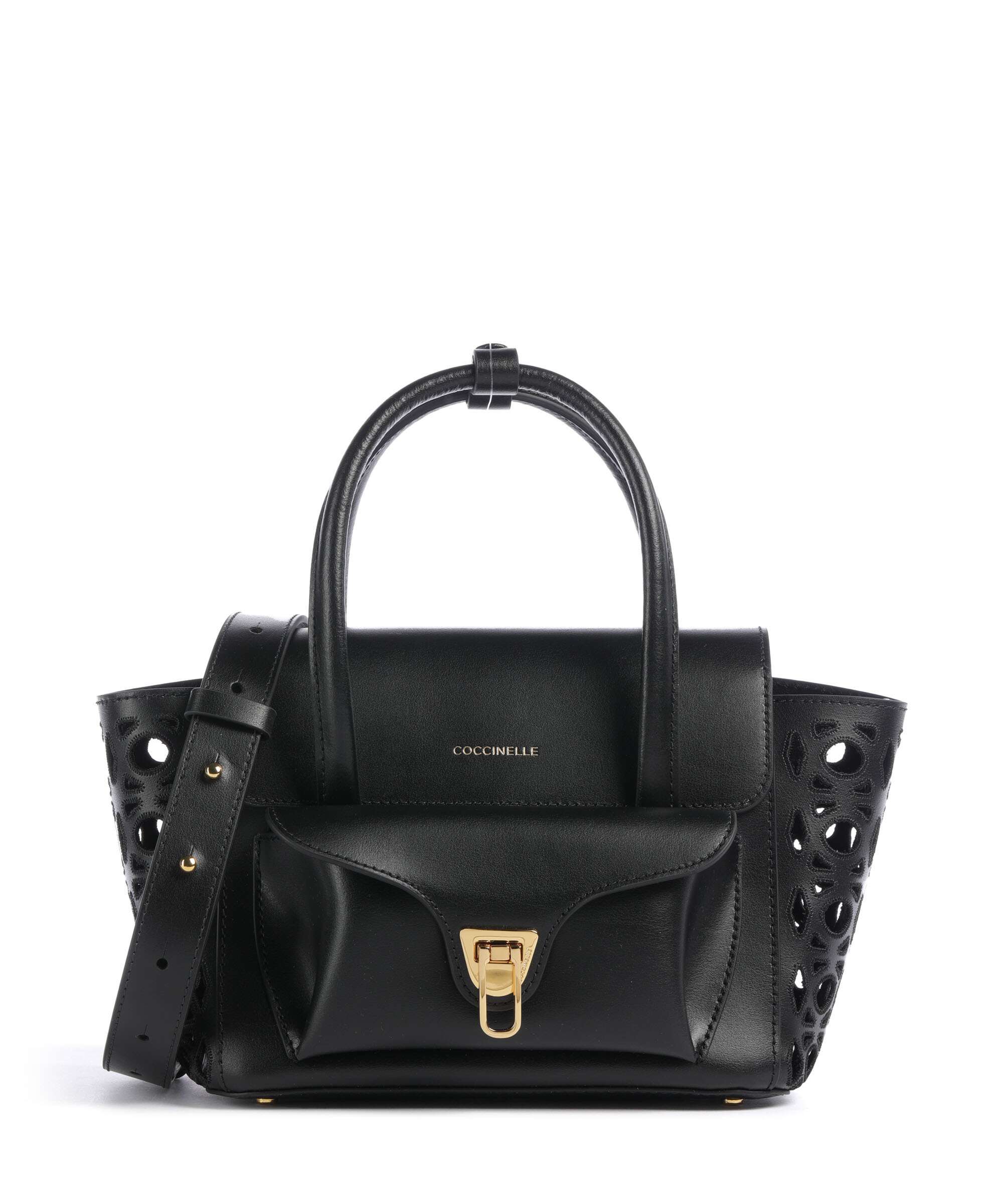 Coccinelle Beat Double Monogram Handbag noir