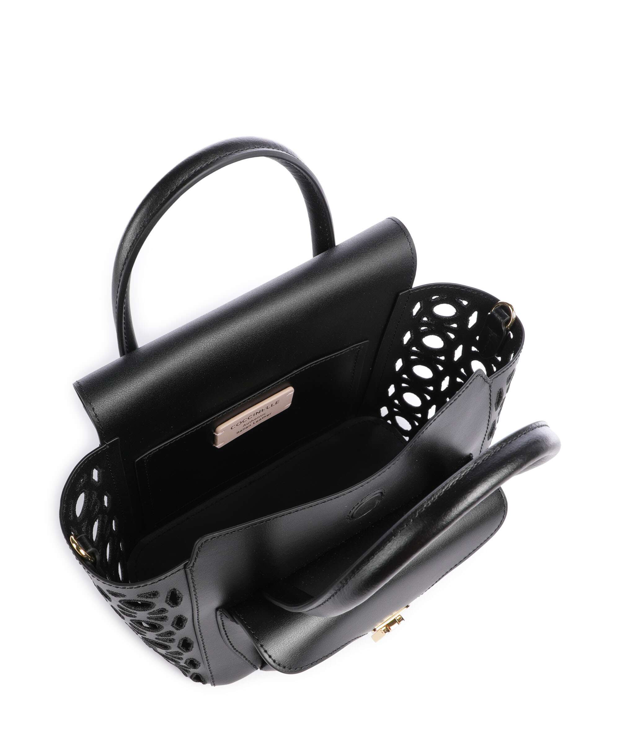 Coccinelle Beat Double Monogram Handbag noir
