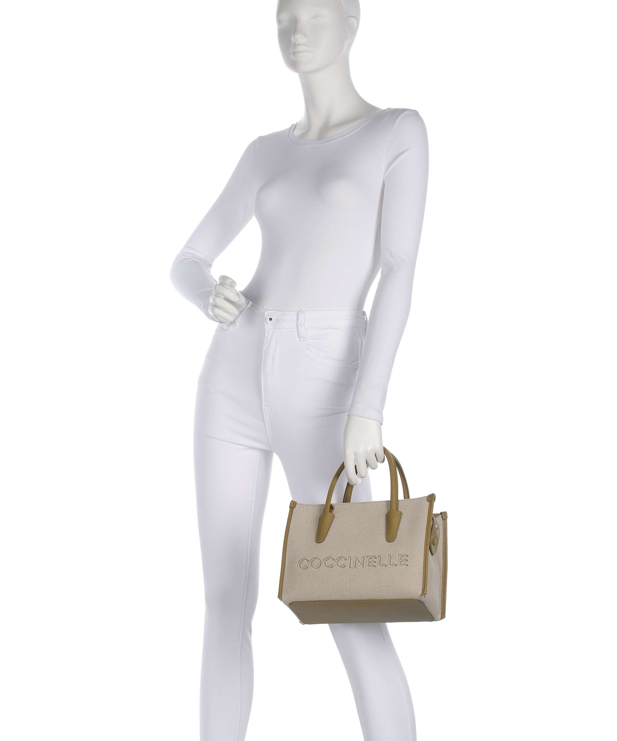 Coccinelle Myrtha Canvas Handbag natural/seagrass