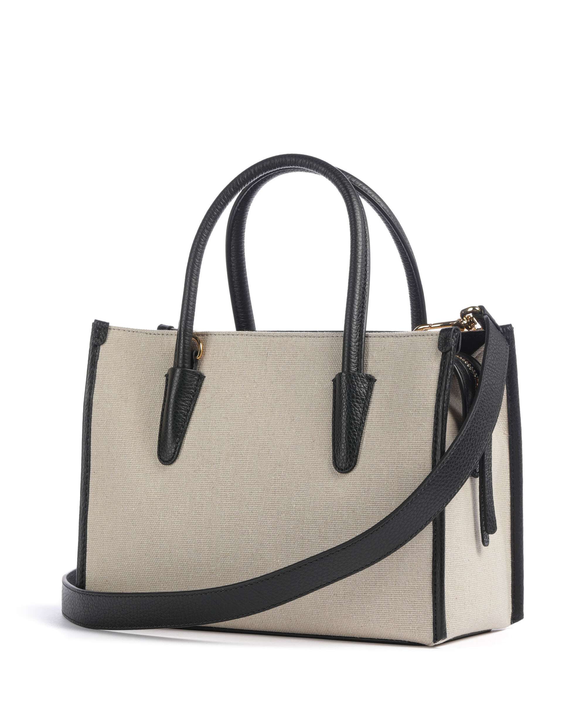 Coccinelle Myrtha Canvas Handbag natural/noir
