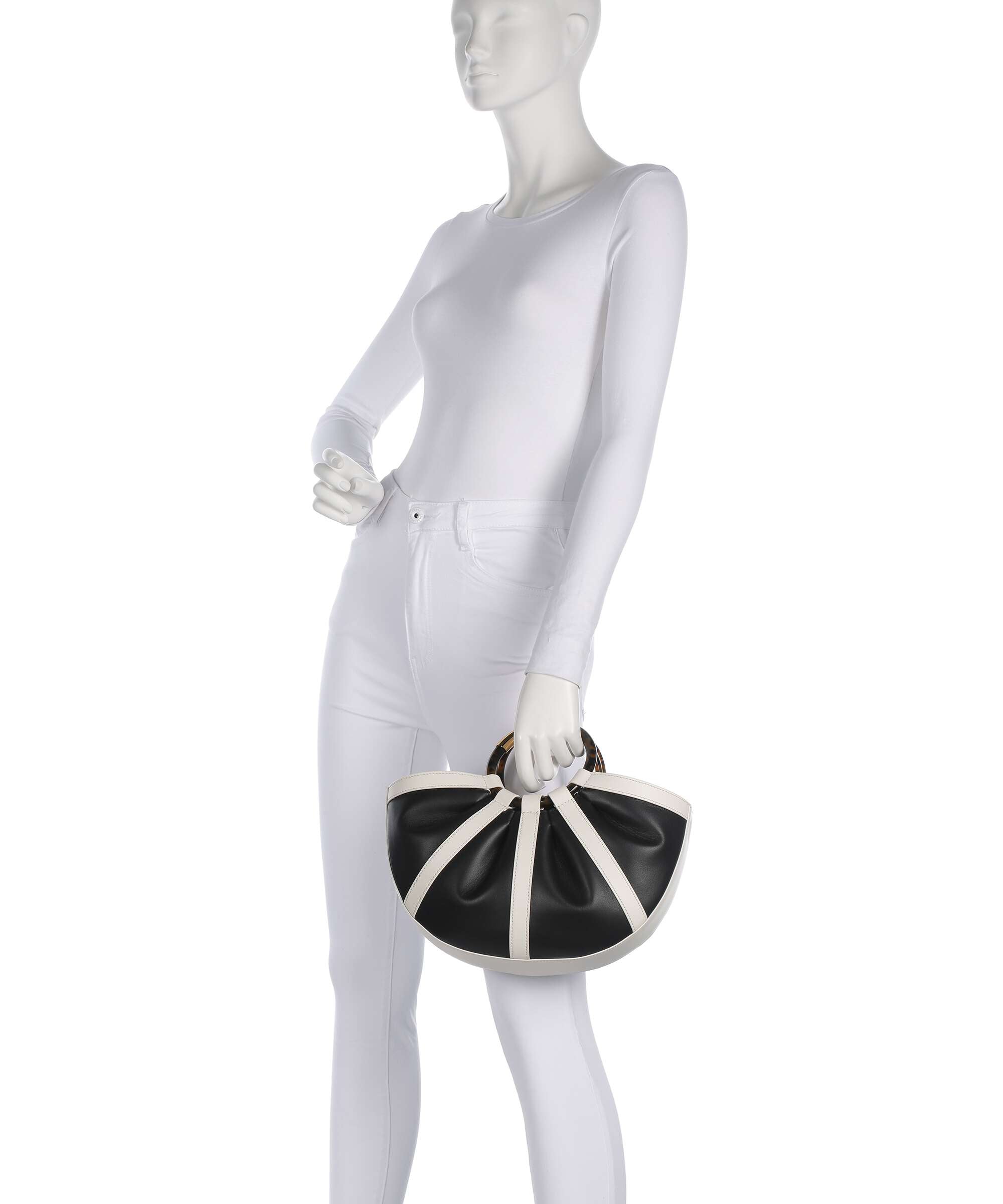 Coccinelle Shell Handbag pearl/noir