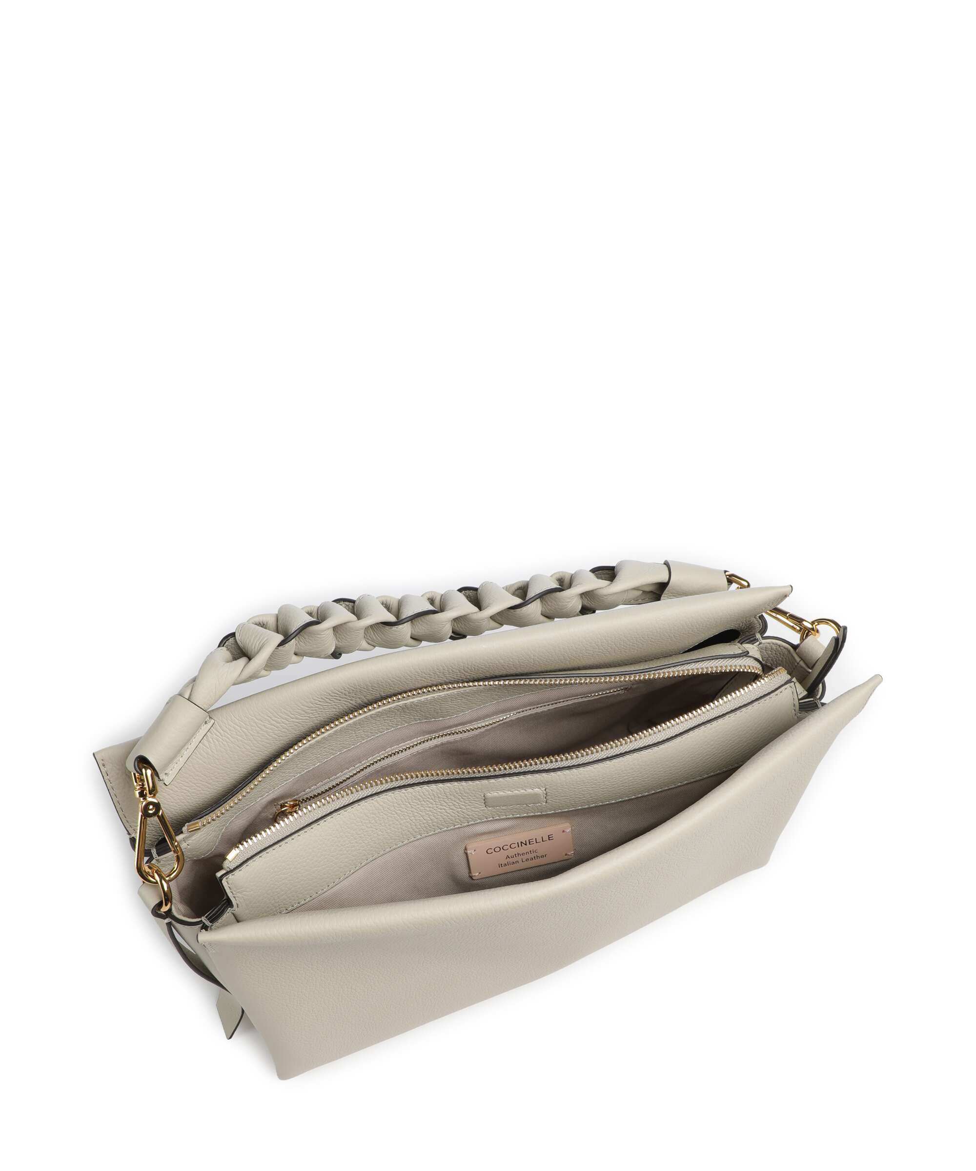 Coccinelle Boheme Grana Double Hobo bag eucalipto/fango