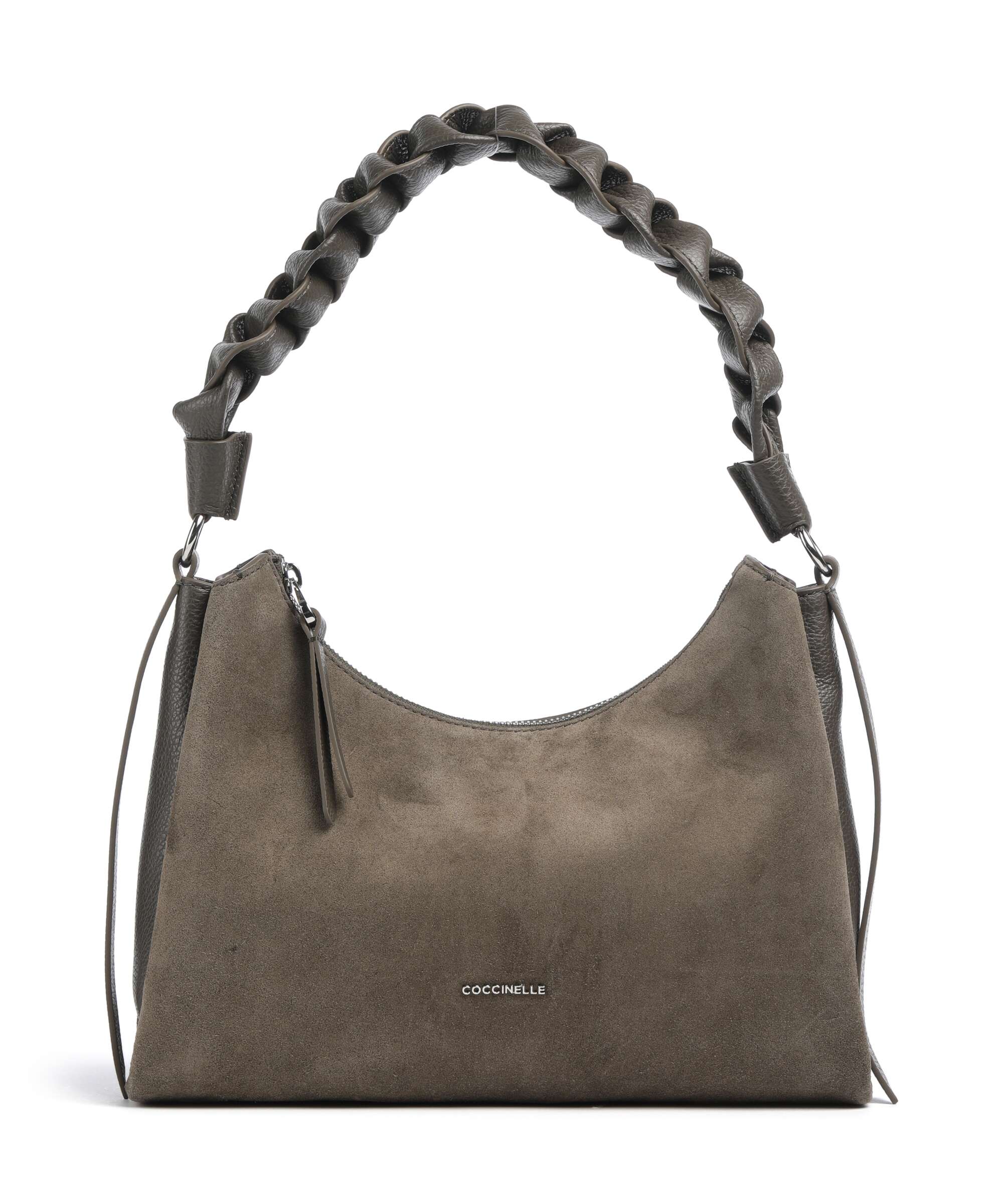 Coccinelle Boheme Suede Shoulder bag fango
