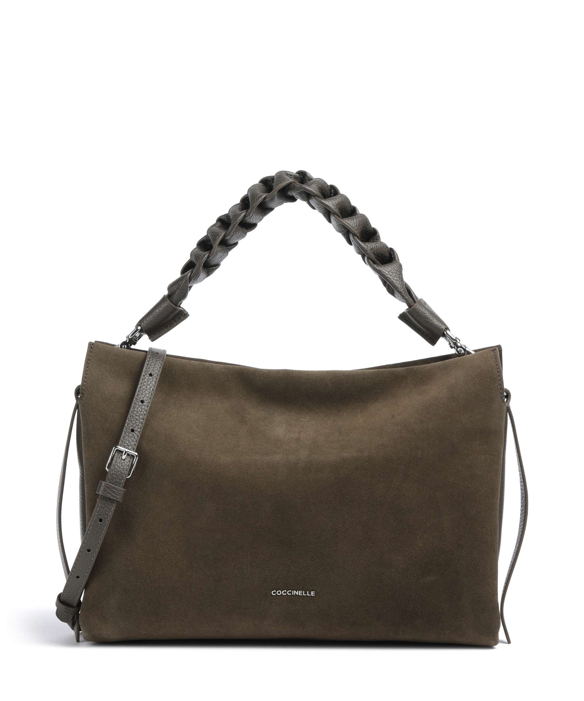 Coccinelle Boheme Suede Hobo bag fango