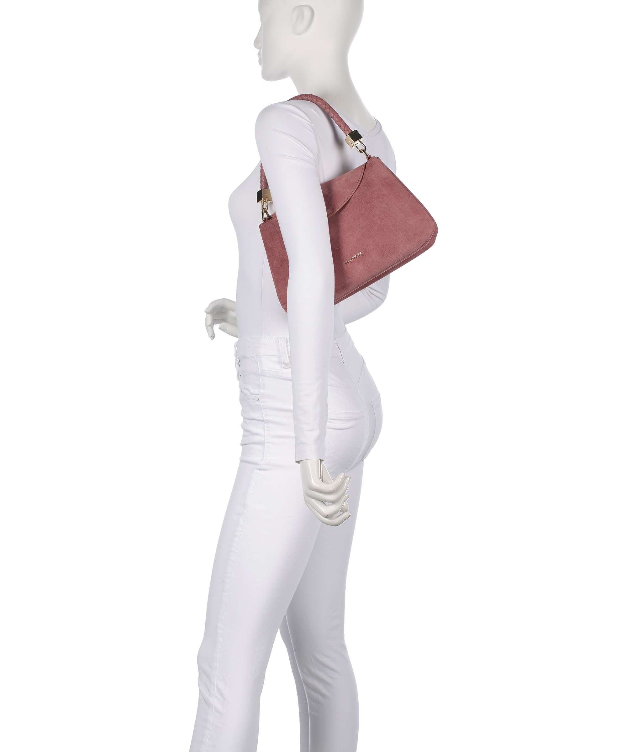 Coccinelle Tiggy Suede Shoulder bag winter rose
