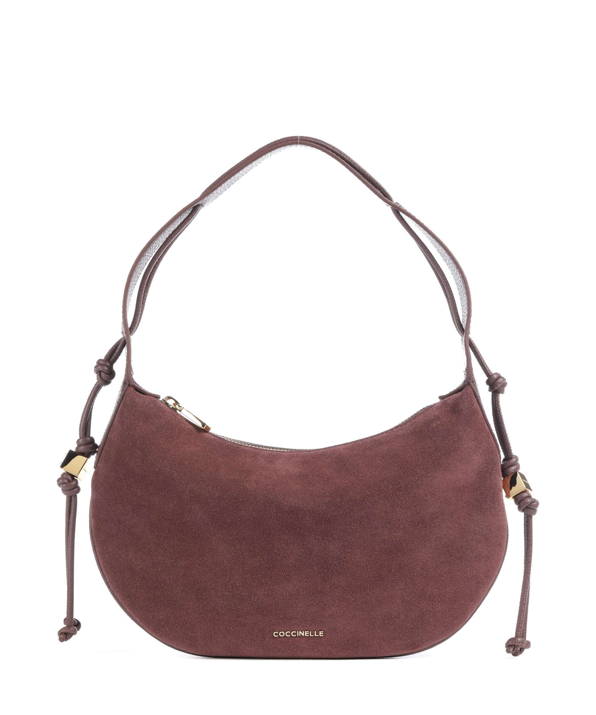 Coccinelle Thess Suede Hobo bag berry