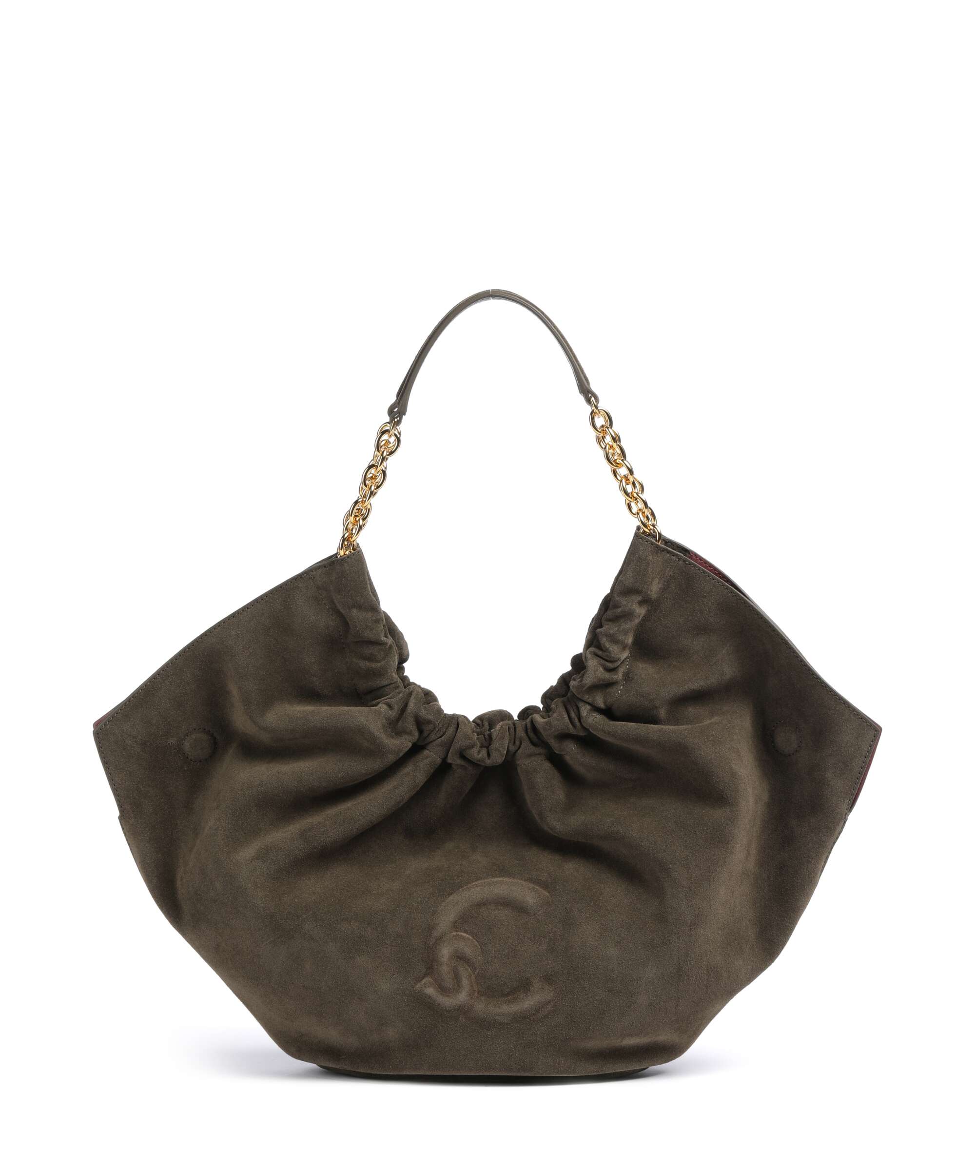 Coccinelle Smash Suede Hobo bag fango