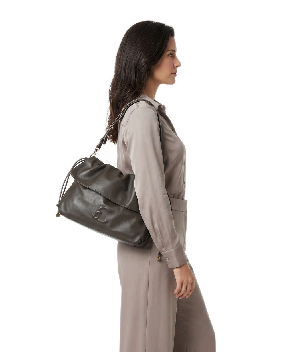 Coccinelle Lidia Hobo bag fango